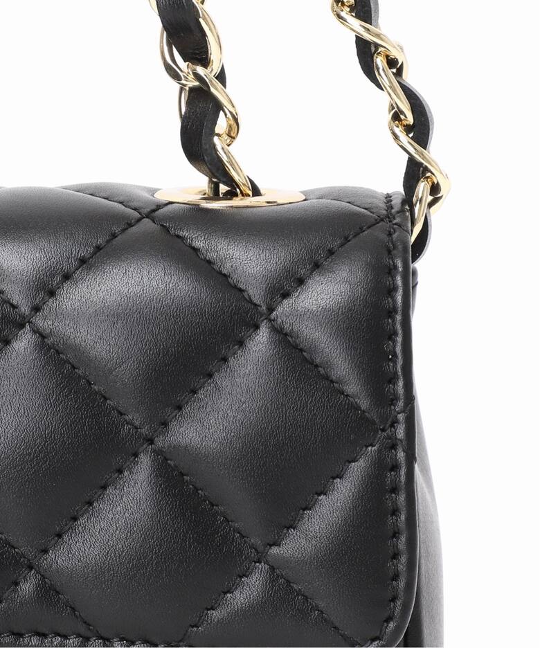 AULENTTI キルティング チェーンミニバッグ 黒 新品タグ付 極美品 