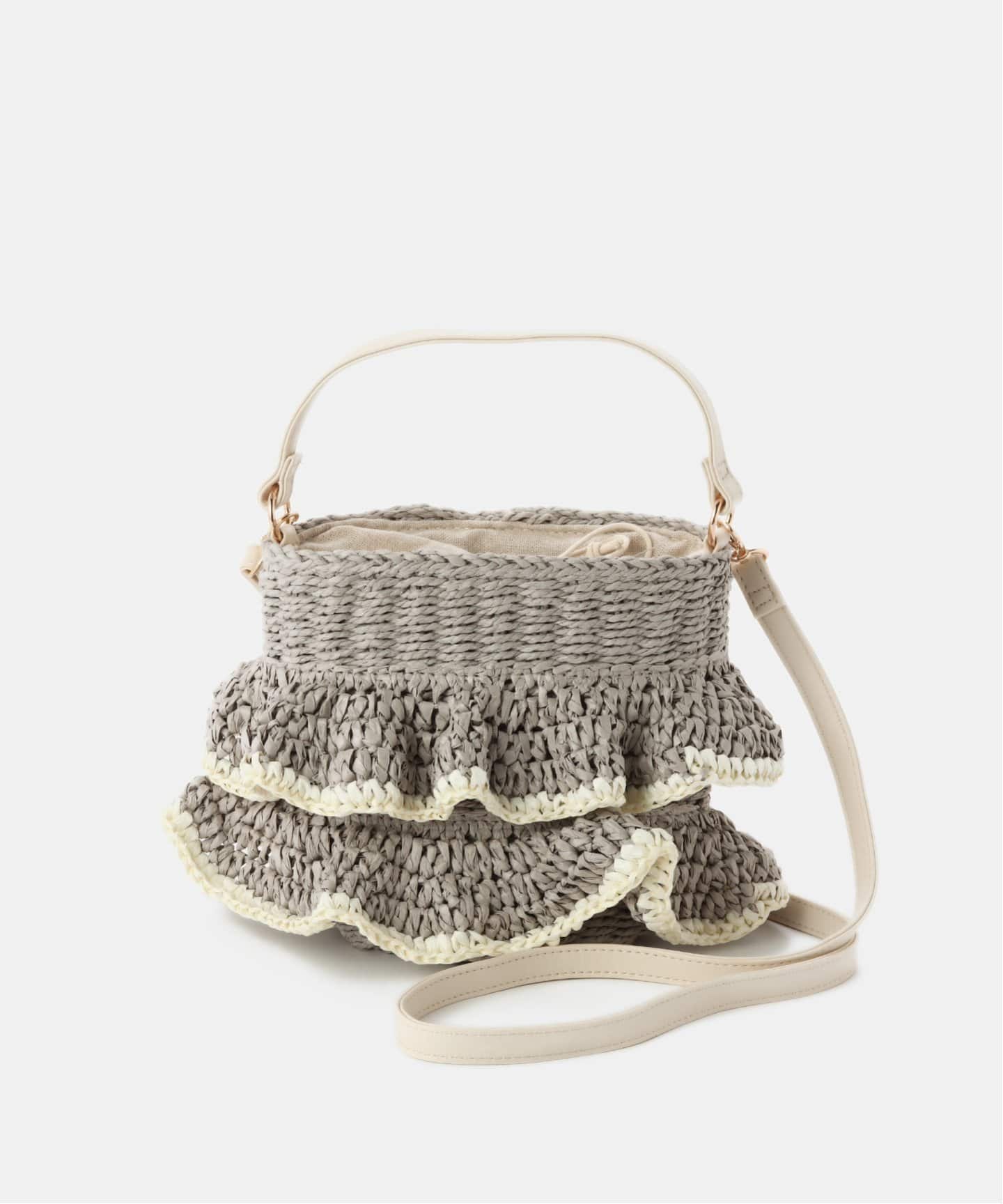 MIAN/ミアン ペーパーフリルカゴBAG