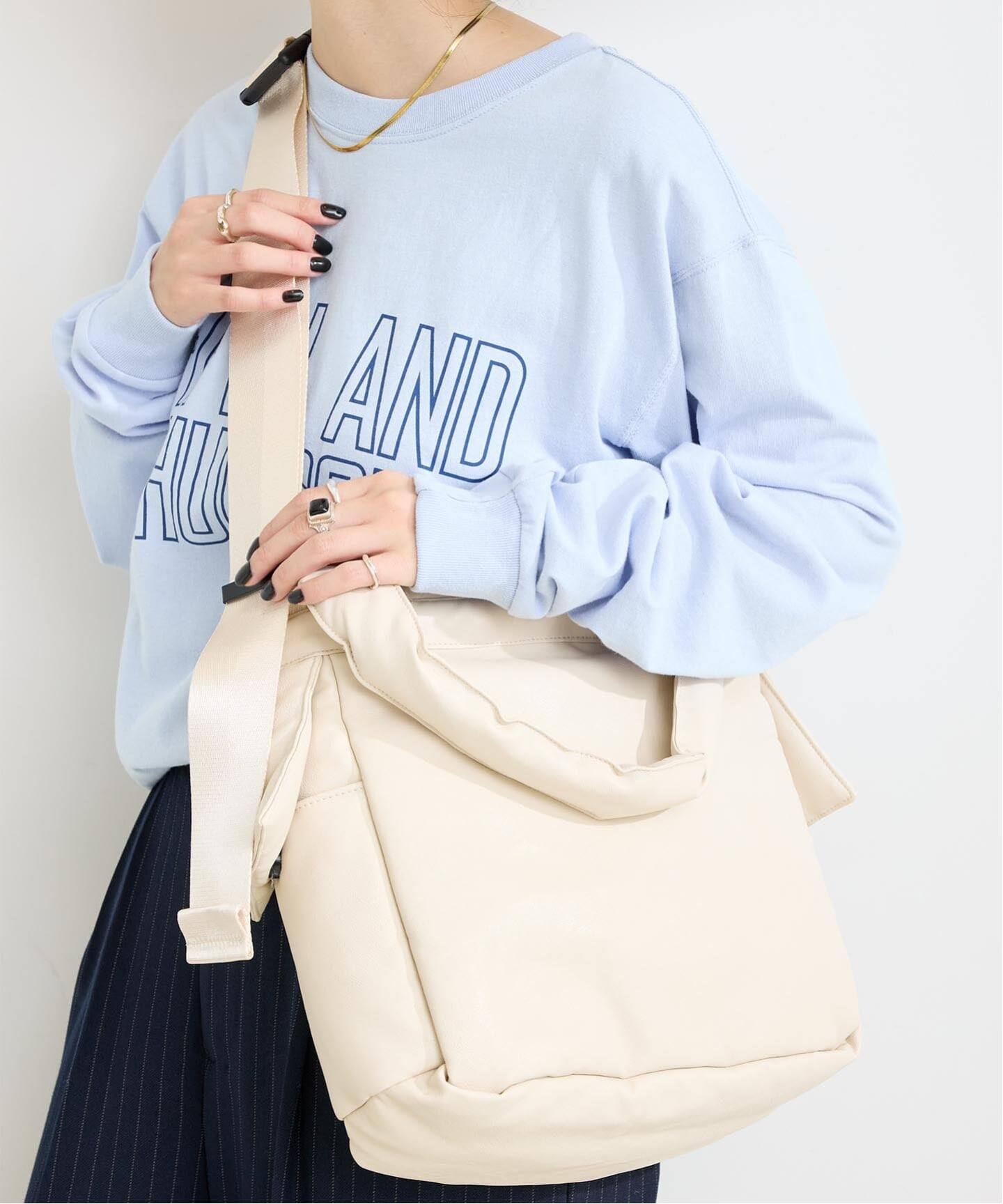 fellowww / フェロー】別注フェイクレザーパッファー2WAY ショルダー 