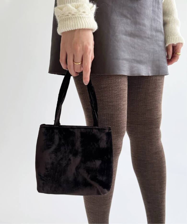 hai ベロアバッグVelvet Bag 黒