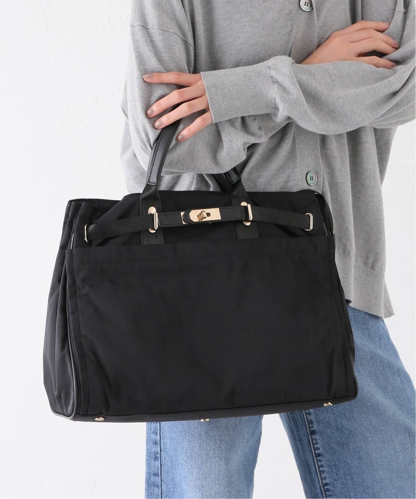 【美品】LE TALON ルタロン Story BELTTOTE ナイロントート Story. /ストーリーBELTED TOTE L（トートバッグ）｜LE TALON（ル