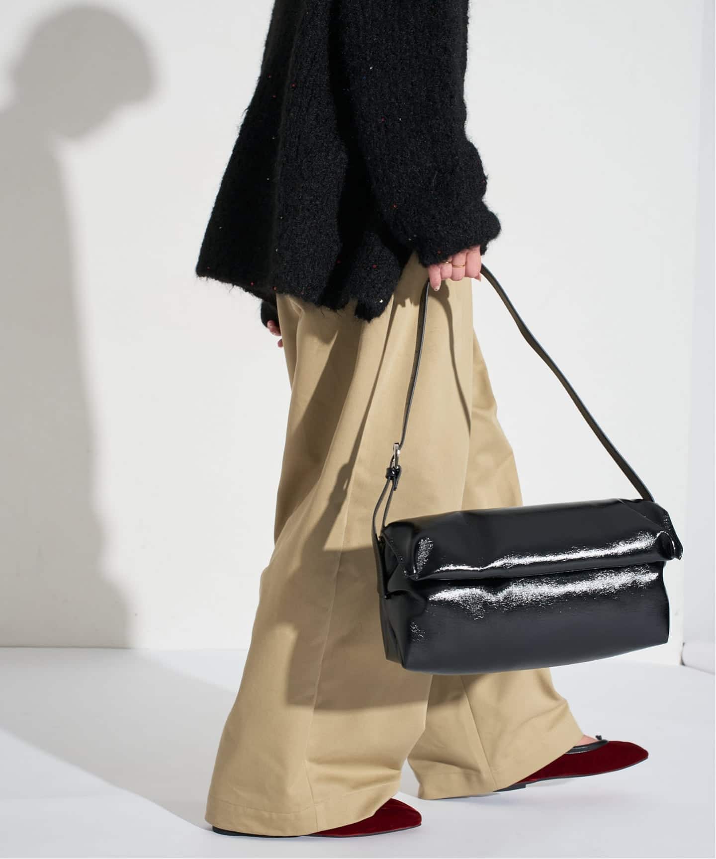 LE VERNIS/ル ベルニ Soft wide bag（ショルダーバッグ）｜GRISE