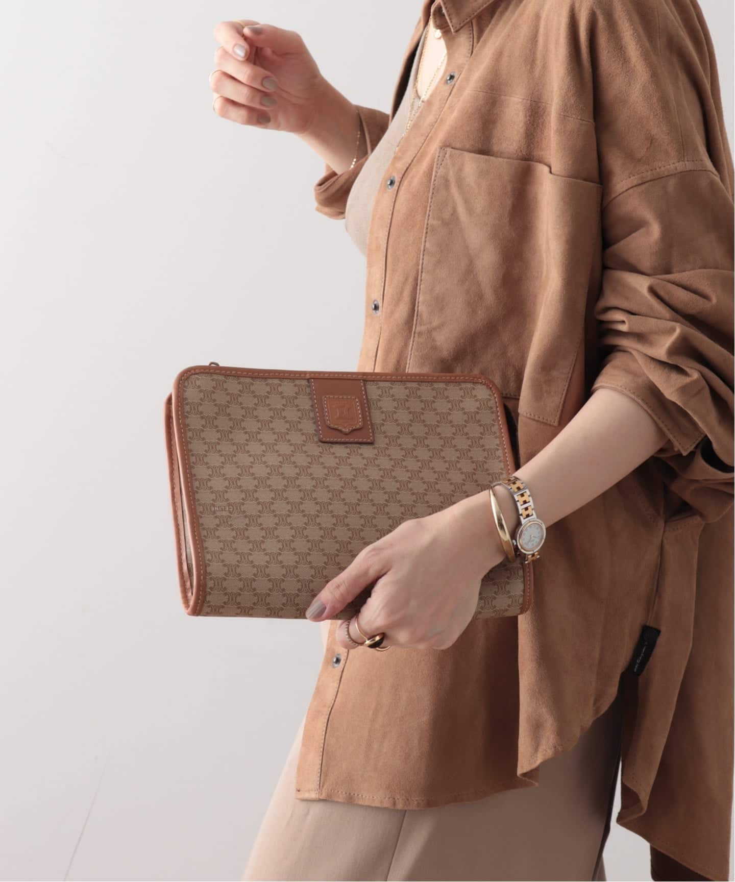 VINTAGE CELINE/セリーヌ】macadam クラッチバッグ（クラッチバッグ