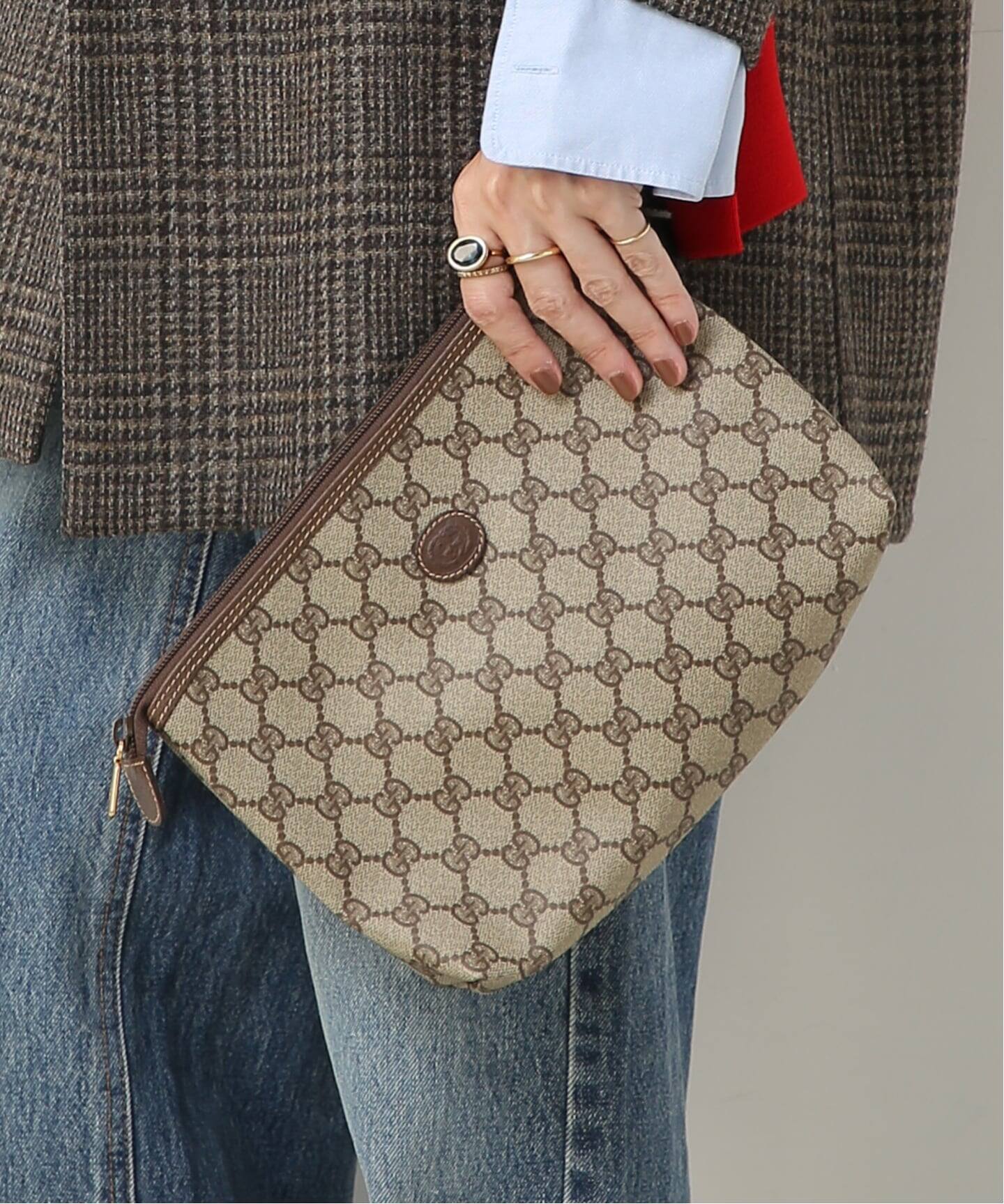 VINTAGE GUCCI /グッチ】 クラッチバッグ gg（その他バッグ 