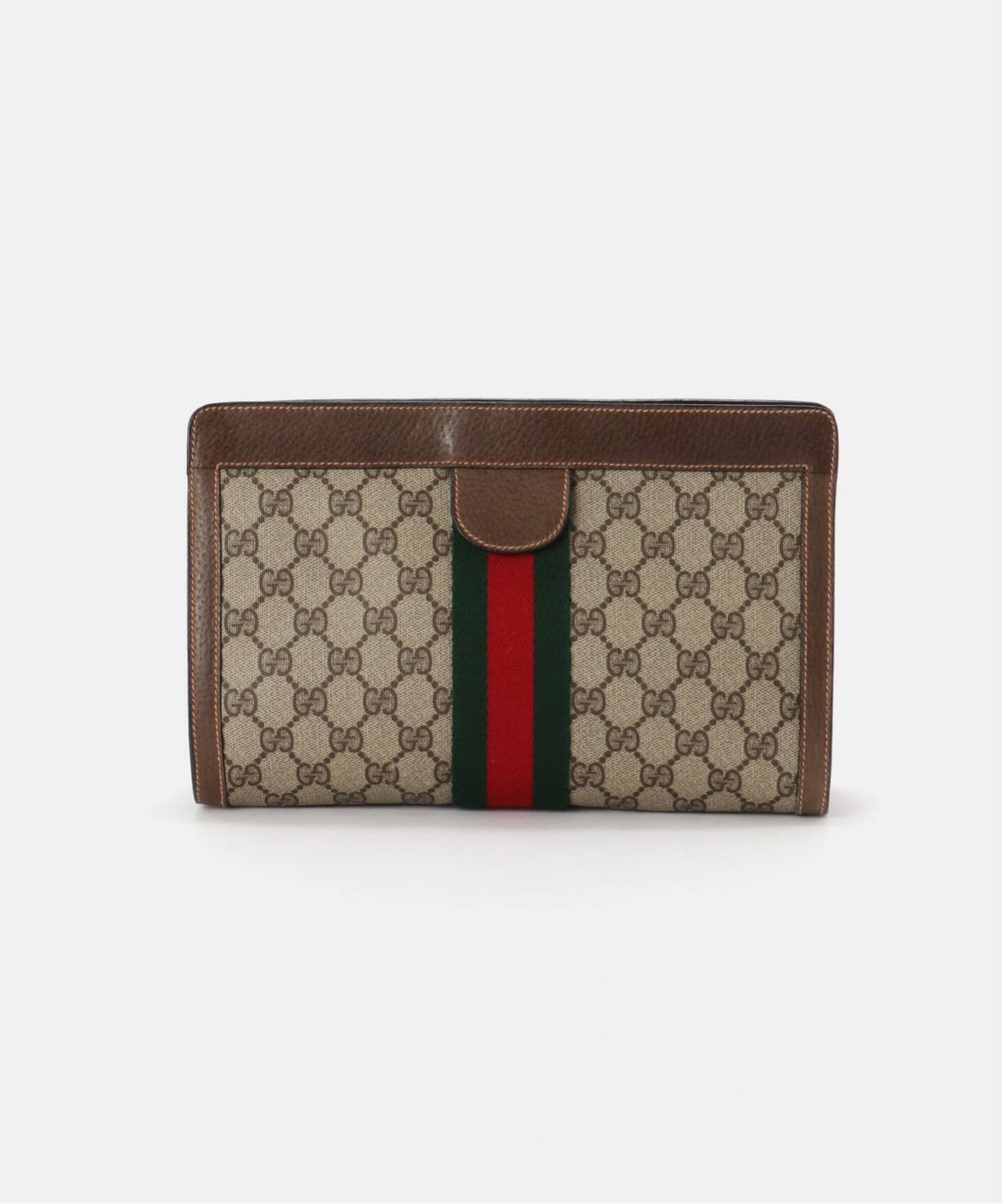 VINTAGE GUCCI /グッチ】 クラッチバッグ gg web（クラッチバッグ