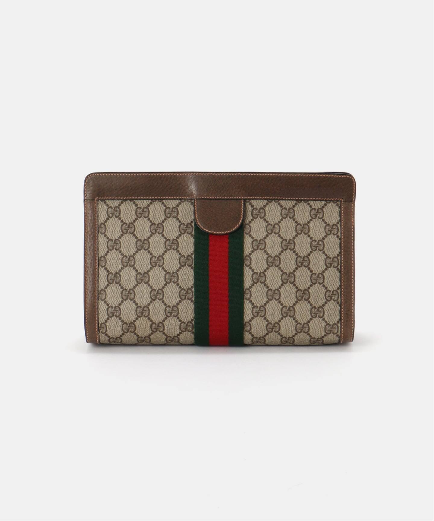 VINTAGE GUCCI /グッチ】 クラッチバッグ gg web（クラッチバッグ