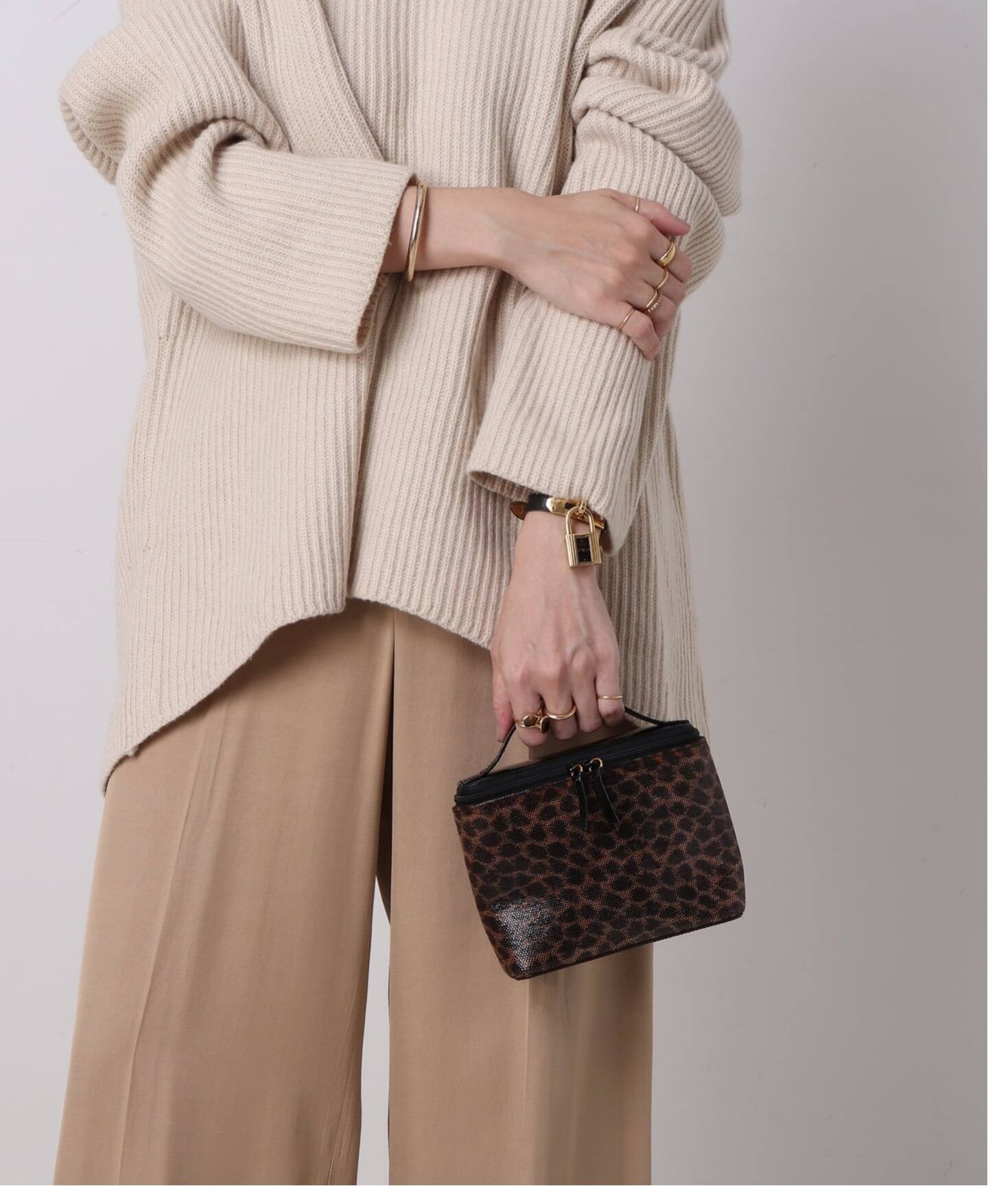 VINTAGE LOEWE/ロエベ】ミニバニティバッグ leopard（ハンドバッグ