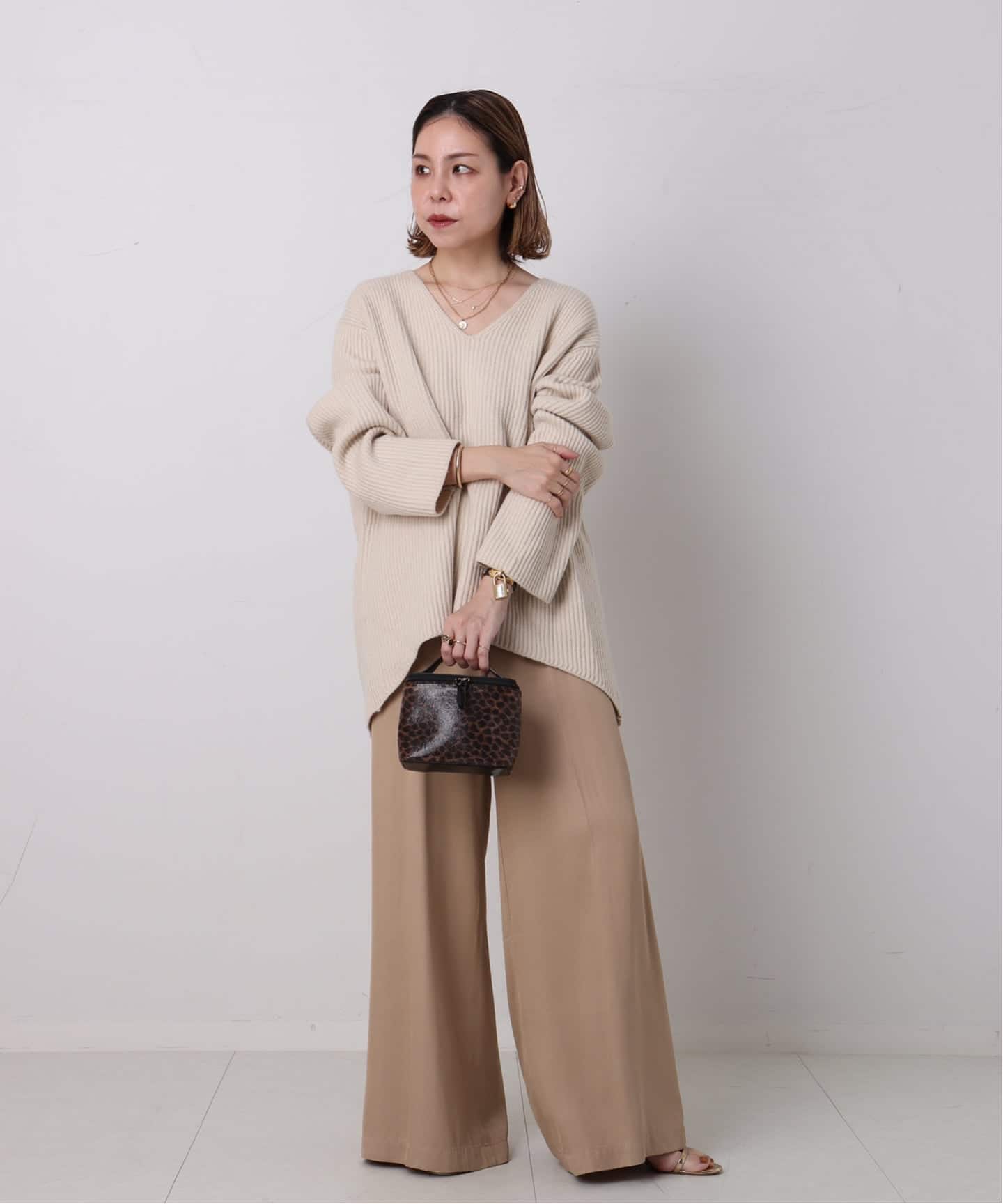 VINTAGE LOEWE/ロエベ】ミニバニティバッグ leopard（ハンドバッグ