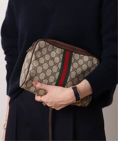 VINTAGE GUCCI /グッチ】 クラッチバッグ gg web（クラッチバッグ 