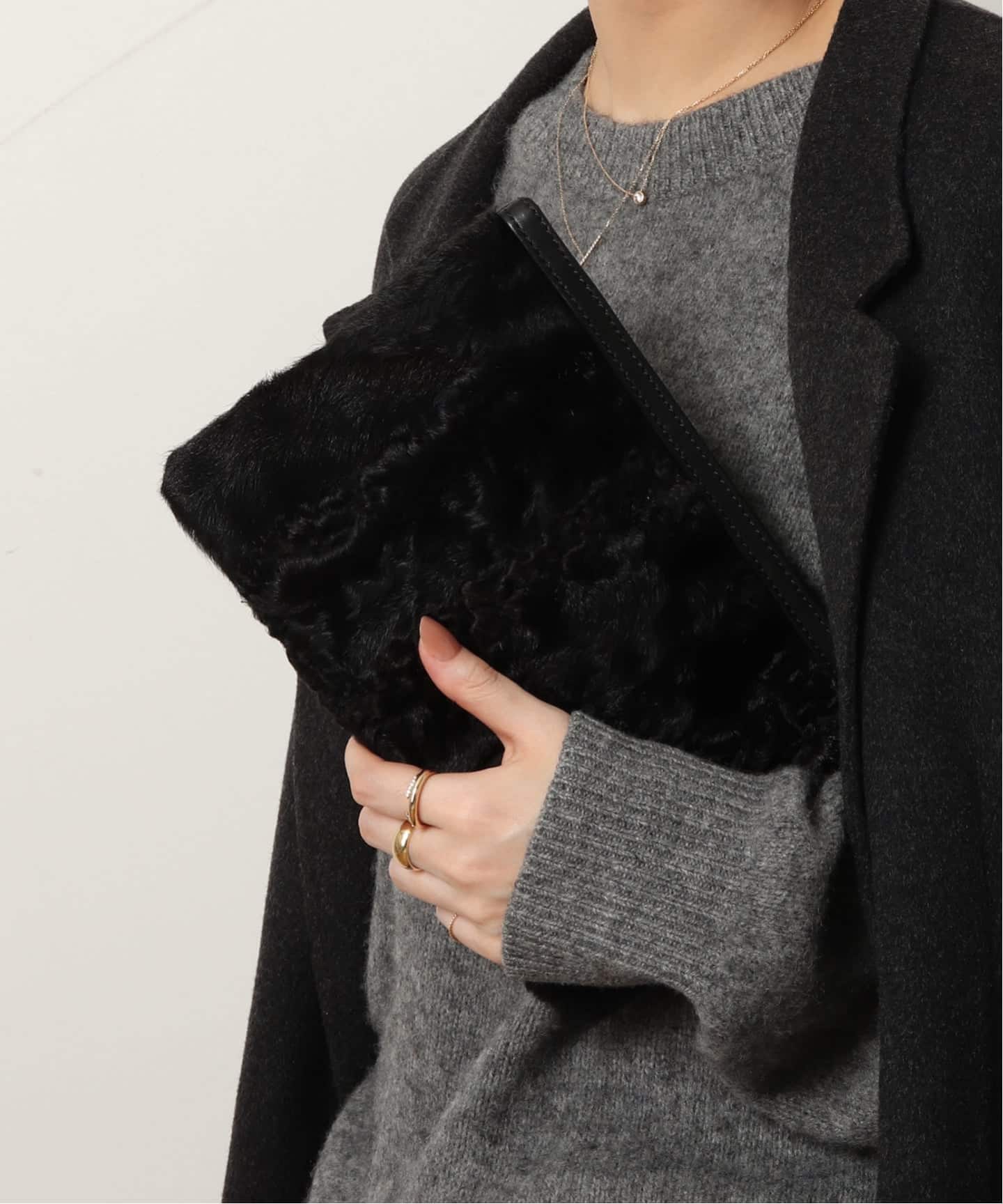 VINTAGE LOEWE/ロエベ】クラッチバッグ fur（クラッチバッグ