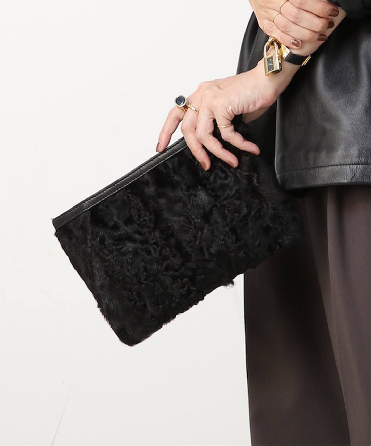VINTAGE LOEWE/ロエベ】クラッチバッグ fur（クラッチバッグ 