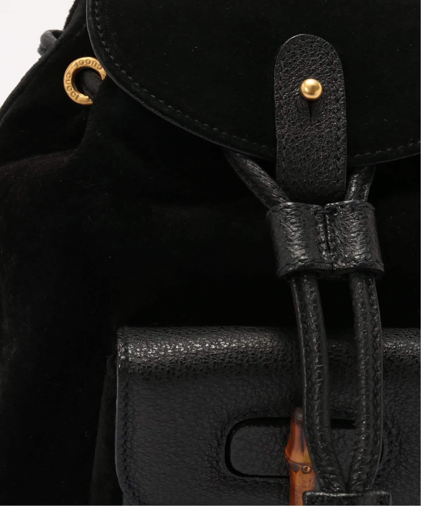 VINTAGE GUCCI/グッチ】Bamboo backpack mini suede（バックパック