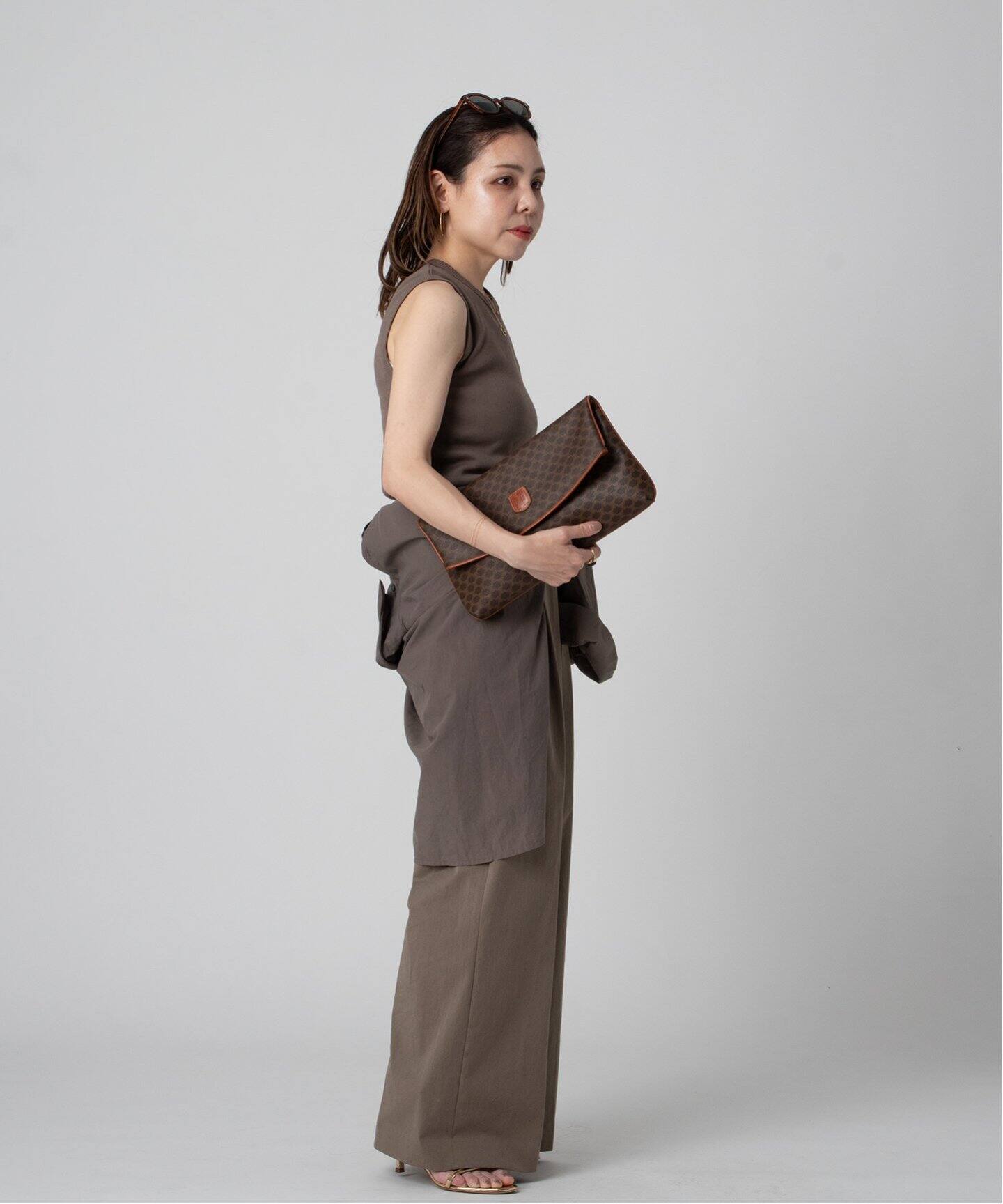 【美品】CELINE マカダム柄 クラッチバッグ ポーチ ヴィンテージ VINTAGE CELINE/セリーヌ】マカダム クラッチバッグ（その他