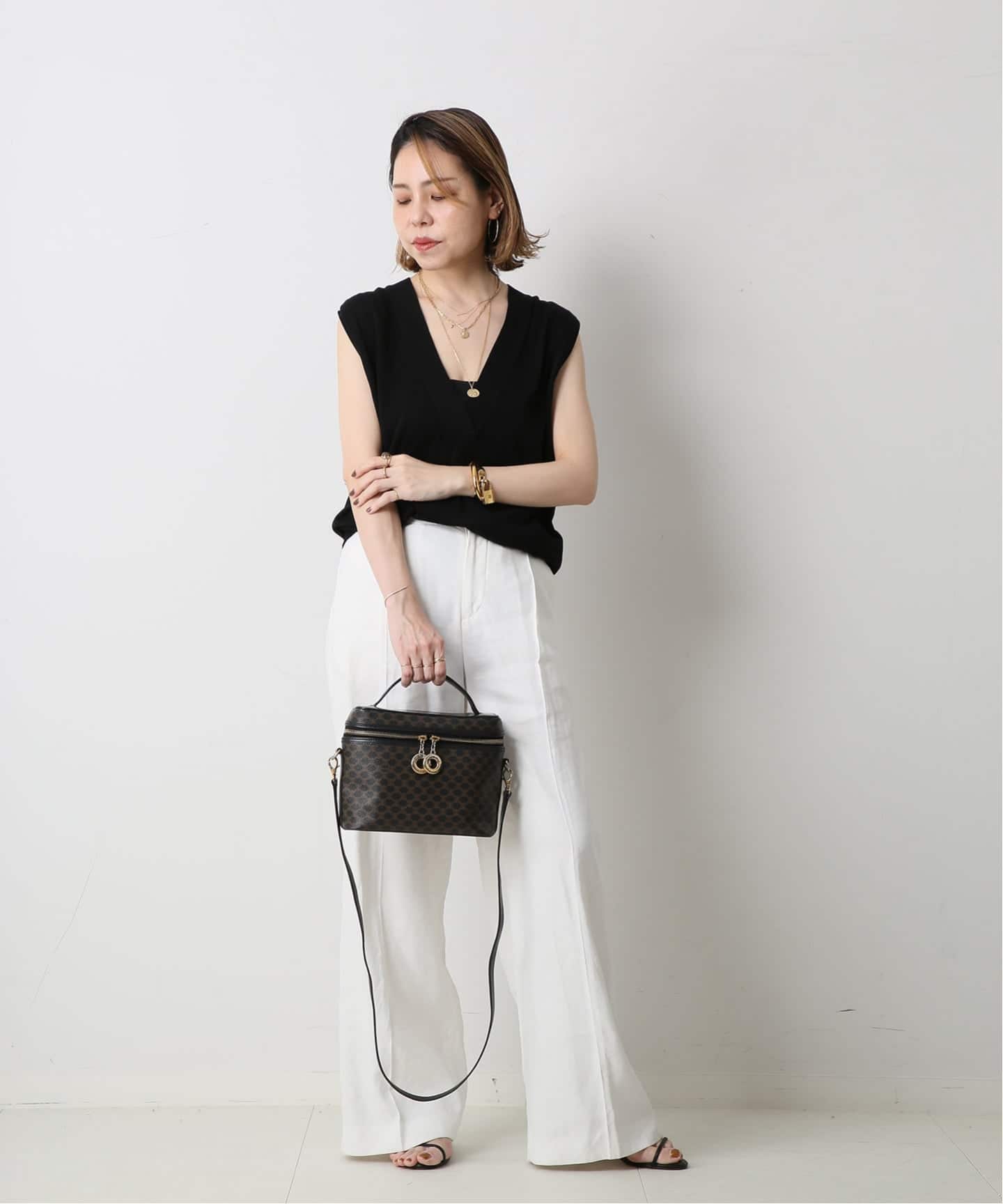 VINTAGE CELINE/セリーヌ】バニティバッグ 2way macadam（ショルダー