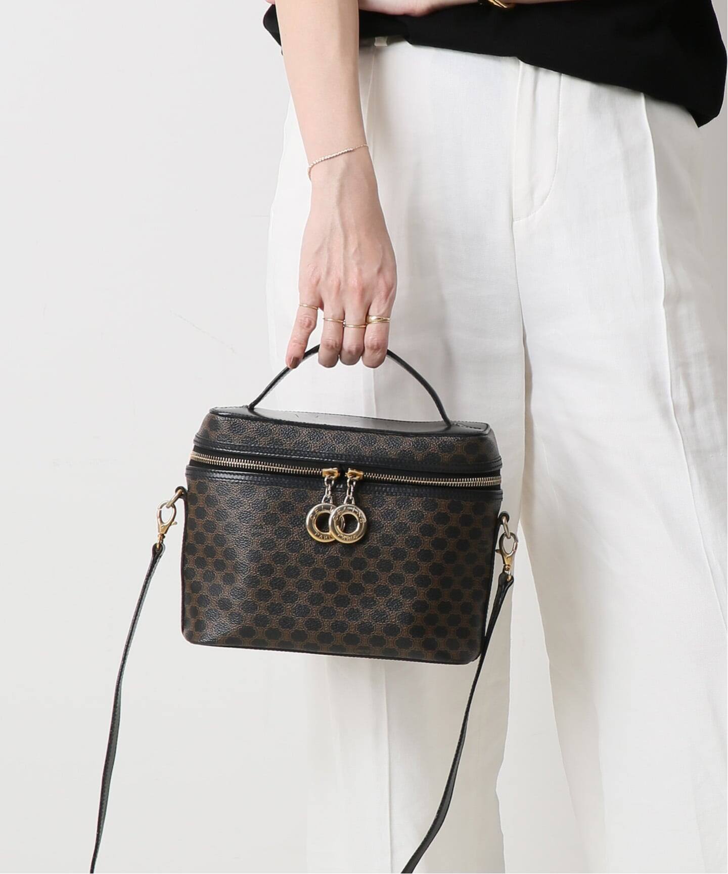 VINTAGE CELINE/セリーヌ】バニティバッグ 2way macadam（ショルダー 