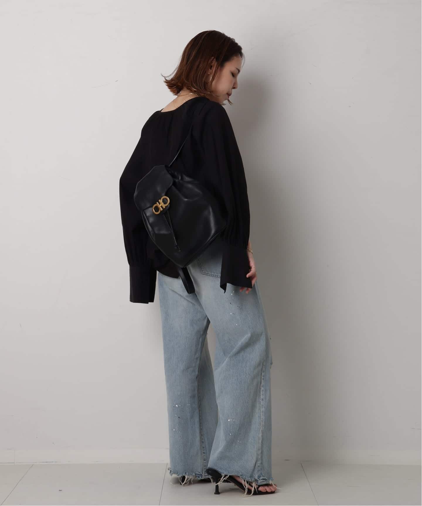【美品】フェラガモ ガンチーニ リュック バックパック ビンテージ ナイロン VINTAGE FERRAGAMO/フェラガモ】 Gancini バックパック（バック