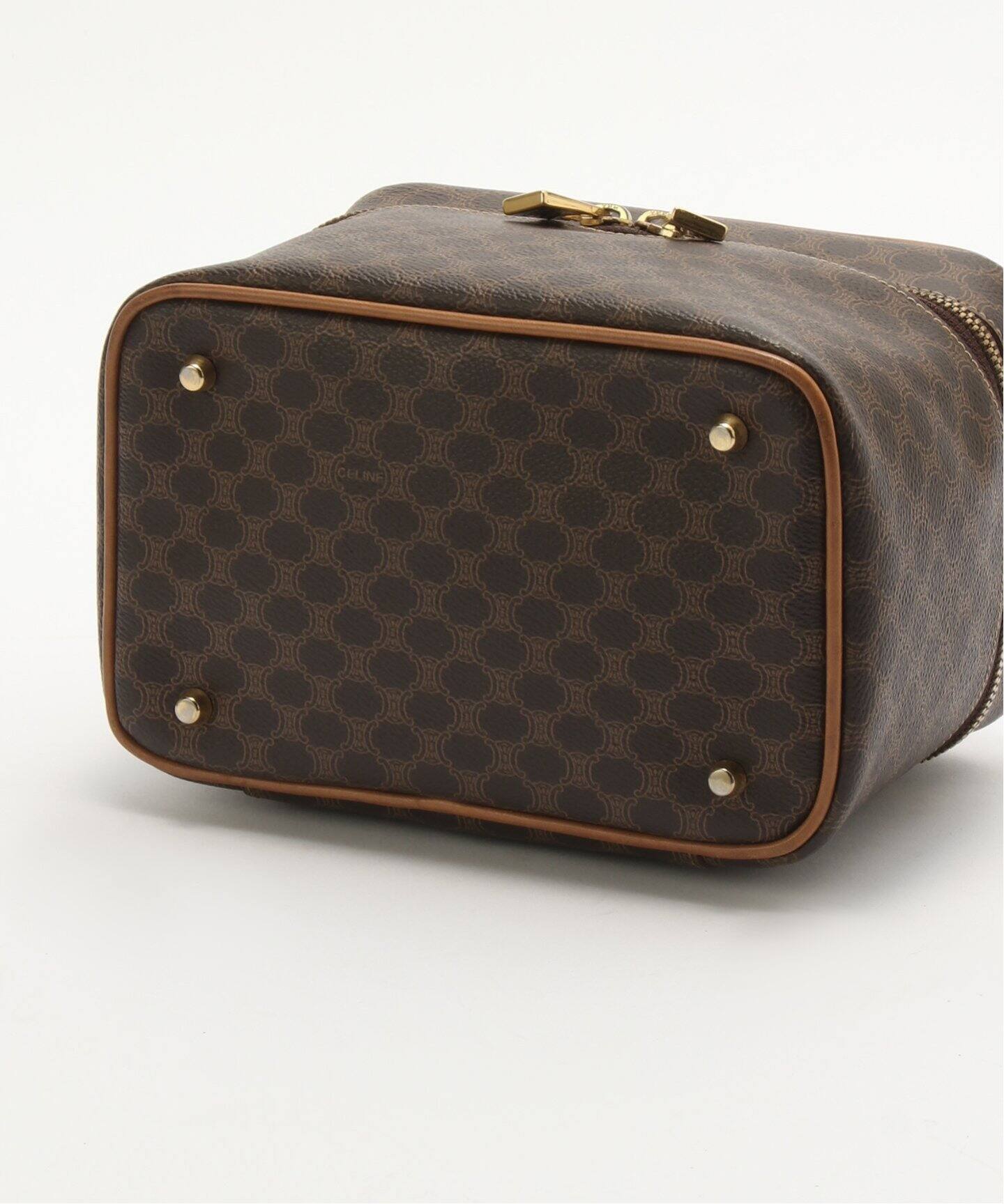 セリーヌ ヴィンンテージ マカダムバニティバッグ VINTAGE CELINE/セリーヌ】macadam バニティバッグ