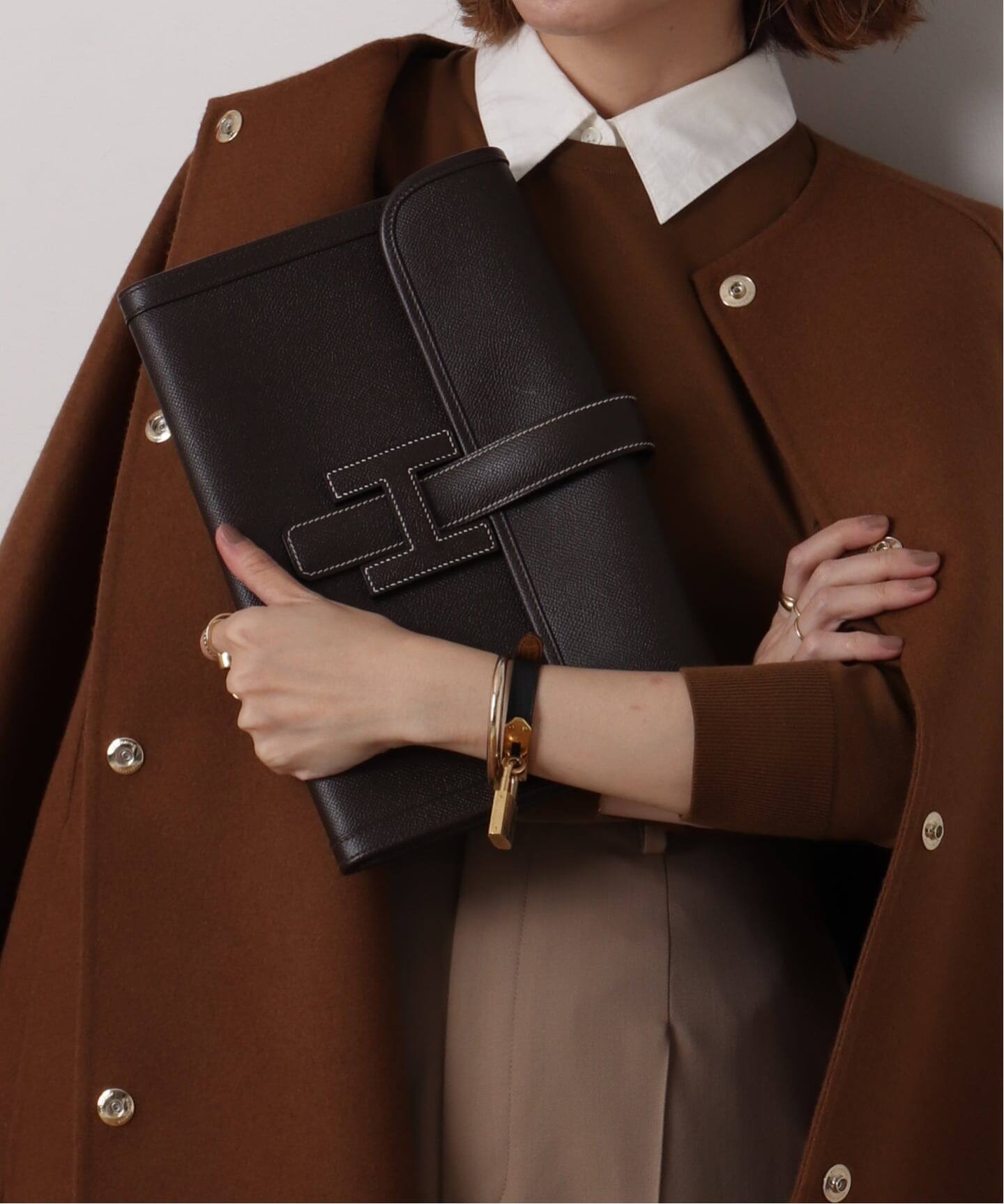 HERMESエルメス クラッチバッグ JIGE PM ブラウン 楽天市場】エルメス クラッチバッグ ジジェ PM Hロゴ