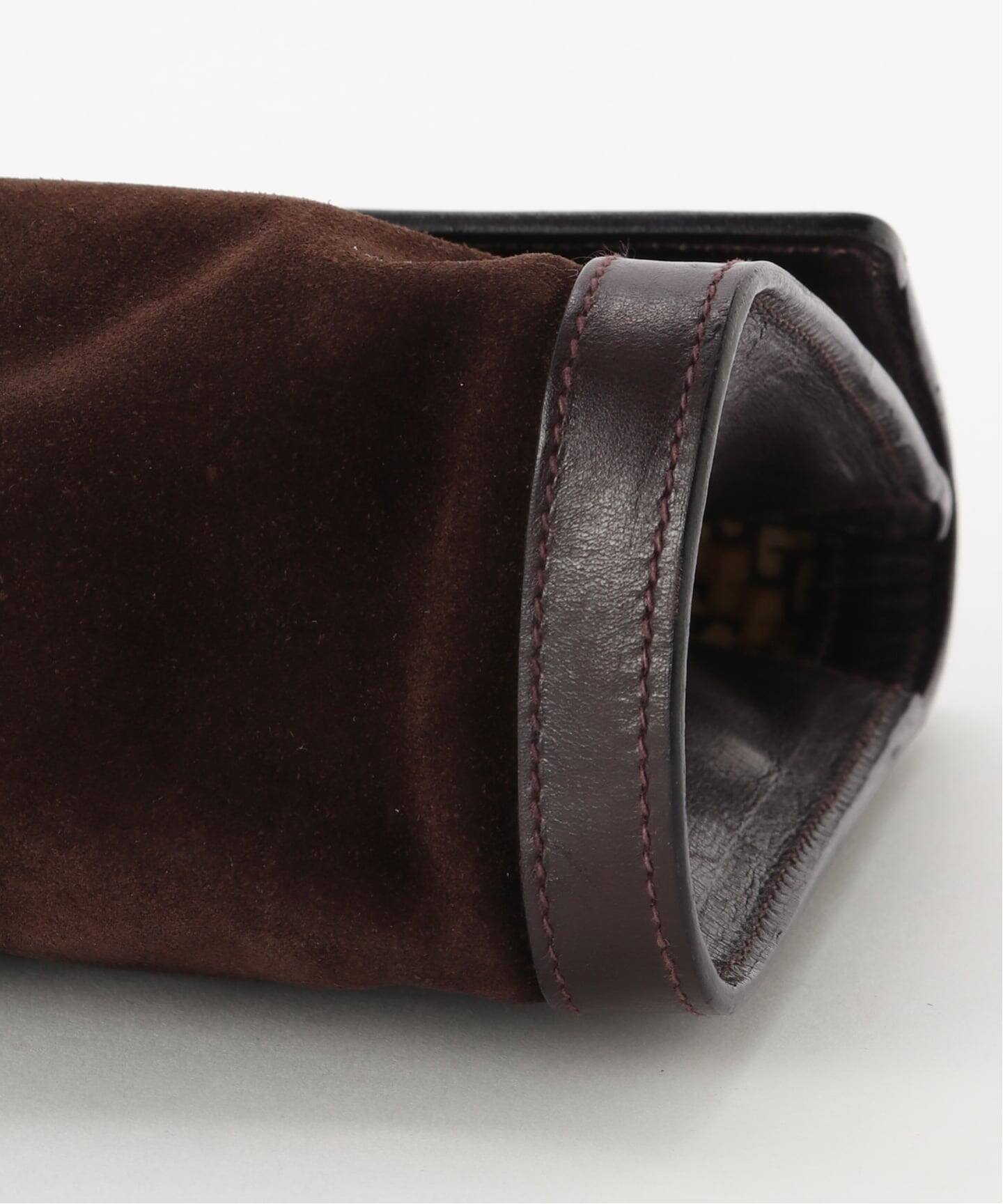 VINTAGE GUCCI/グッチ】 クラッチバッグ web suede（クラッチバッグ