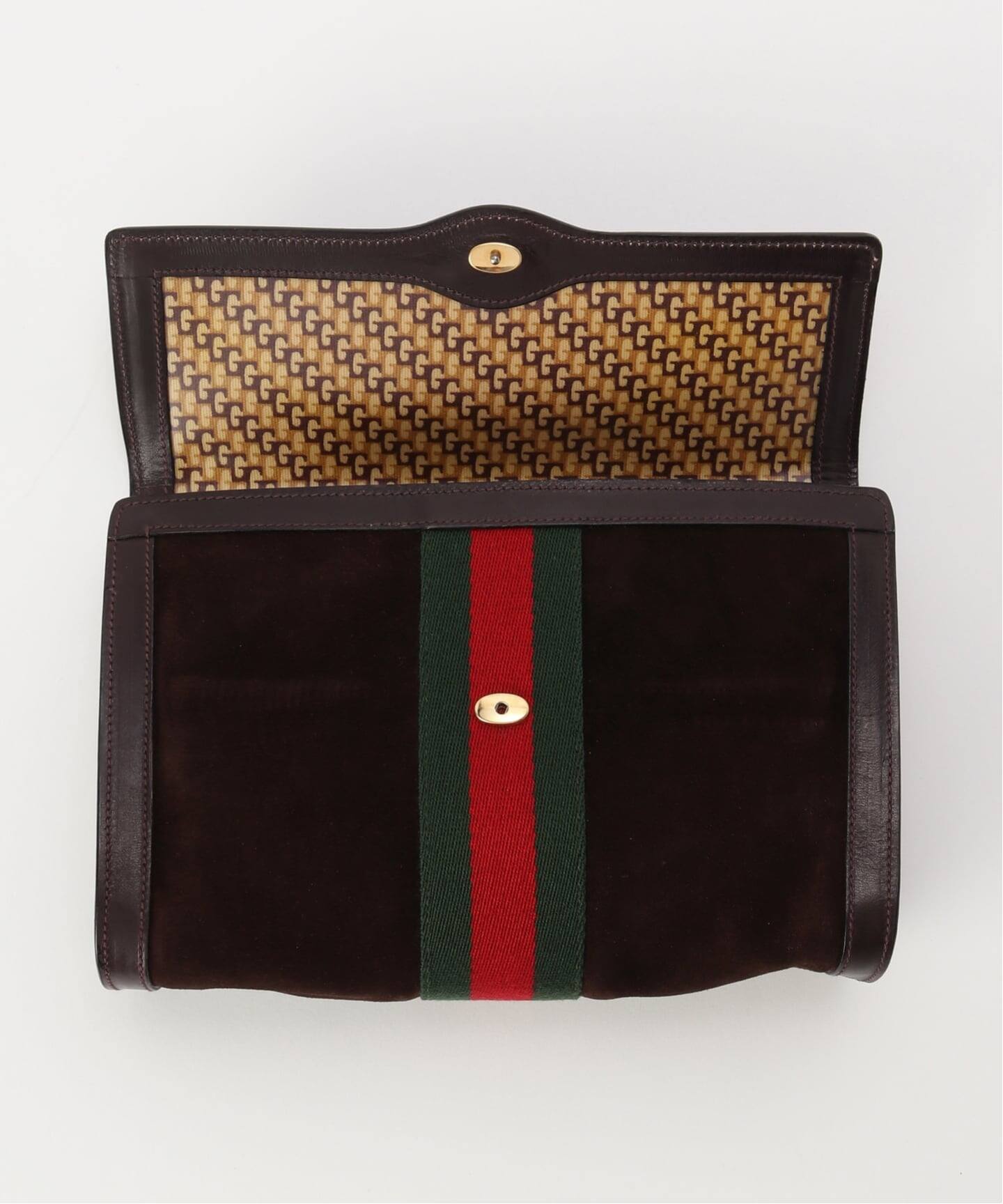 オールドグッチGUCCIヴィンテージスウェードクラッチバッグ茶色ブラウンカバン オールドグッチGUCCIヴィンテージスウェードクラッチバッグ茶色