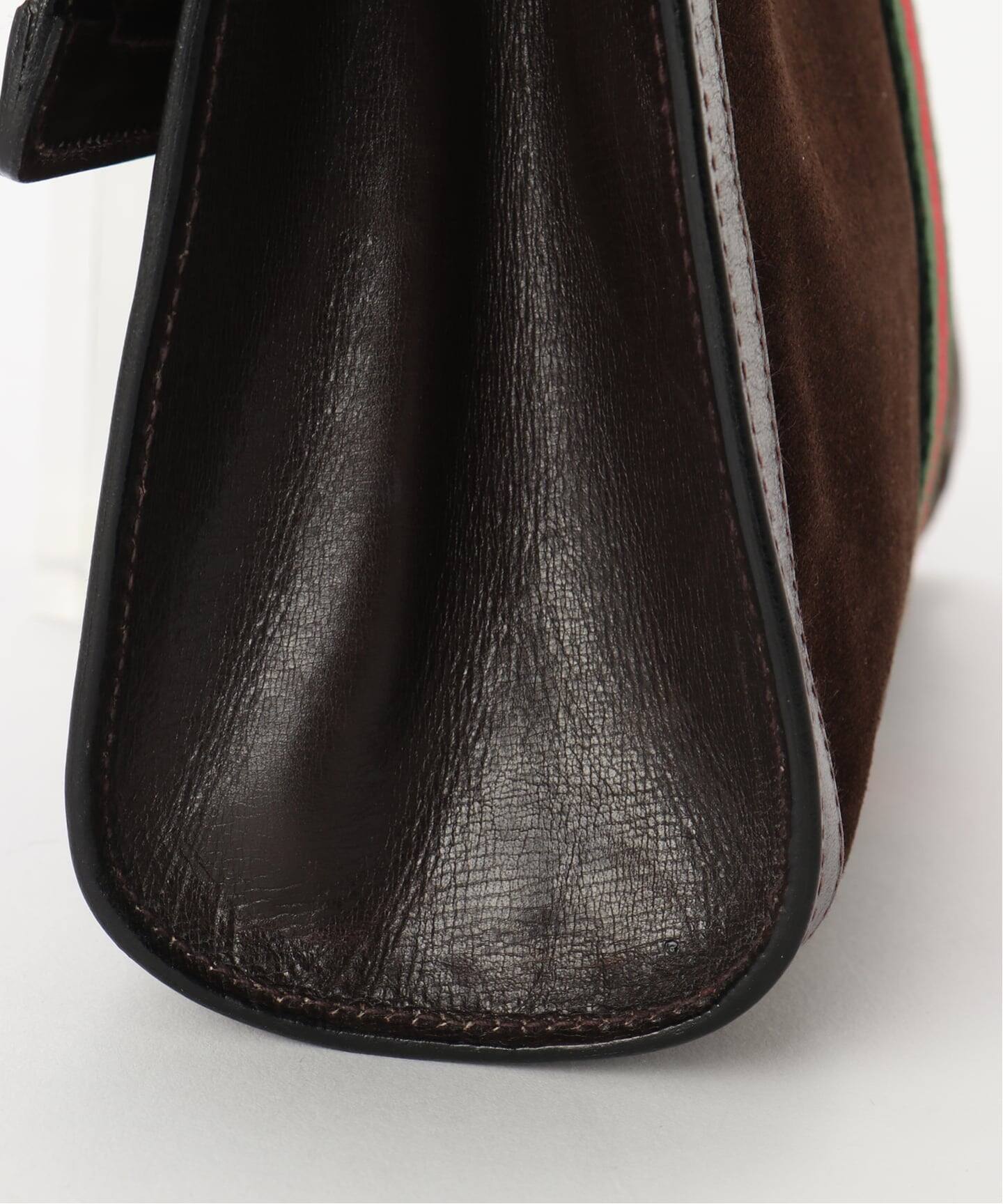 VINTAGE GUCCI/グッチ】 クラッチバッグ web suede（クラッチバッグ