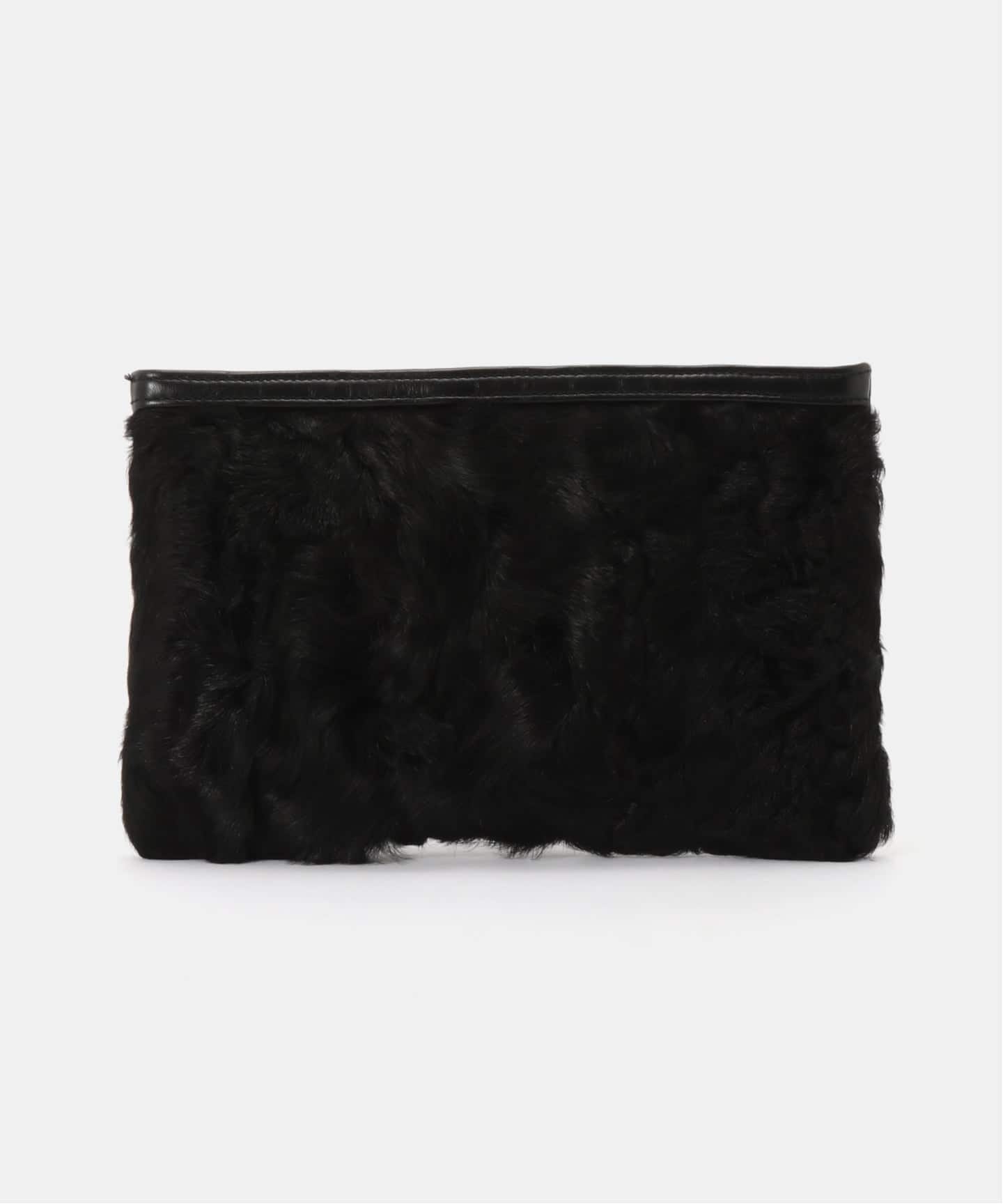 ✨️未使用級✨️ LOEWE クラッチバッグ ファー ブラック 黒色 レザー ロゴ VINTAGE LOEWE/ロエベ】クラッチバッグ fur（クラッチバッグ