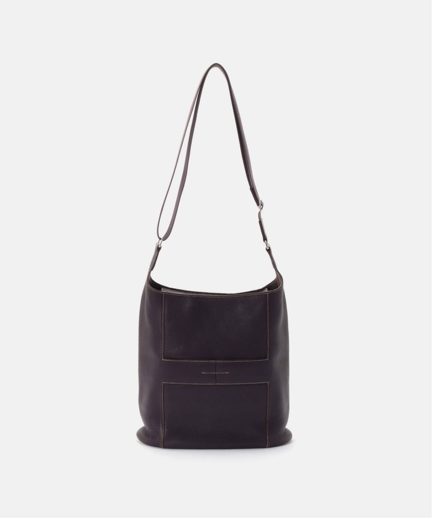 HERMES◇ショルダーバッグ/コットン/GRY/ドット HERMES(エルメス 