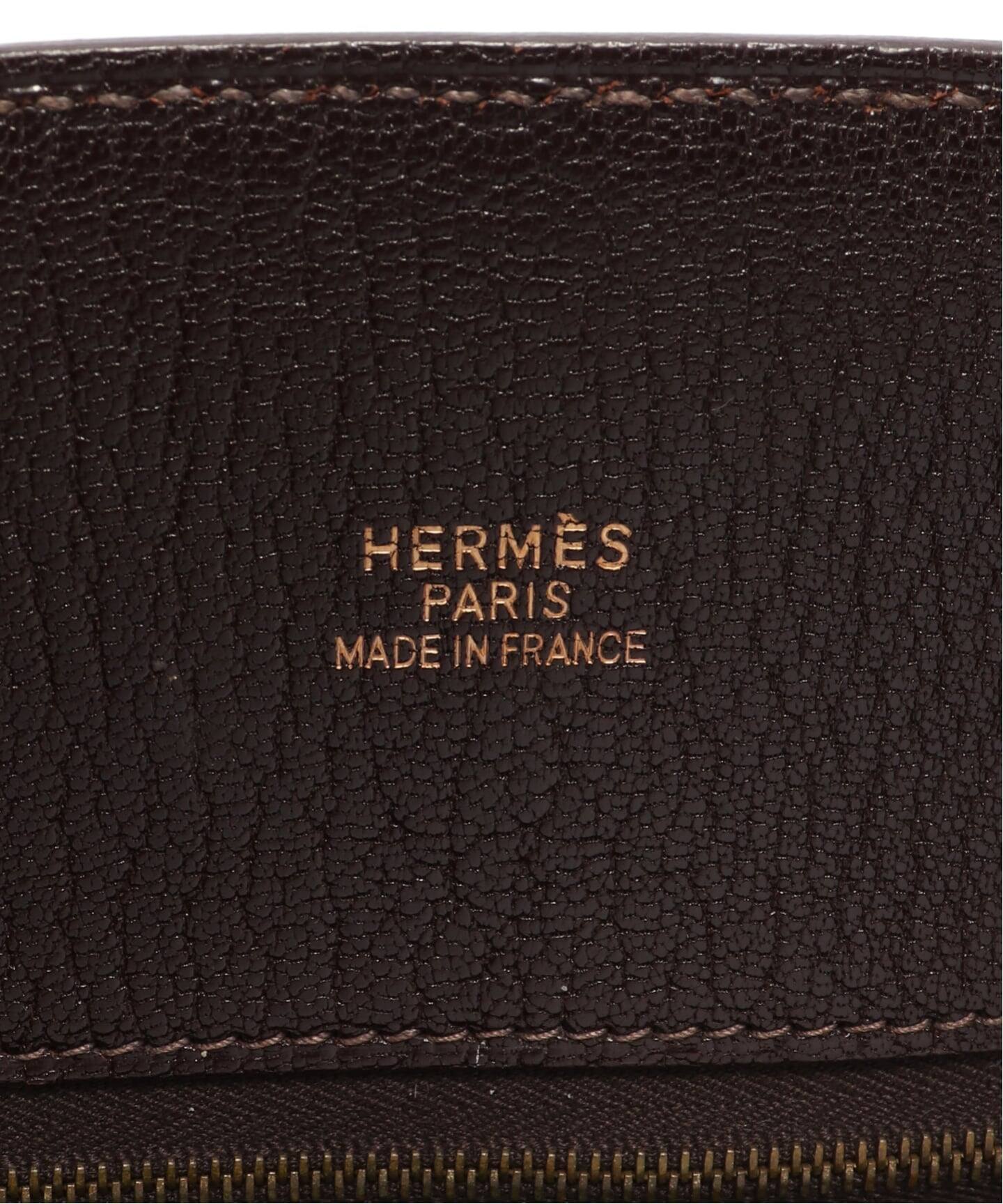 VINTAGE HERMES / エルメス ホワイトバス GM ブラウン（ハンドバッグ