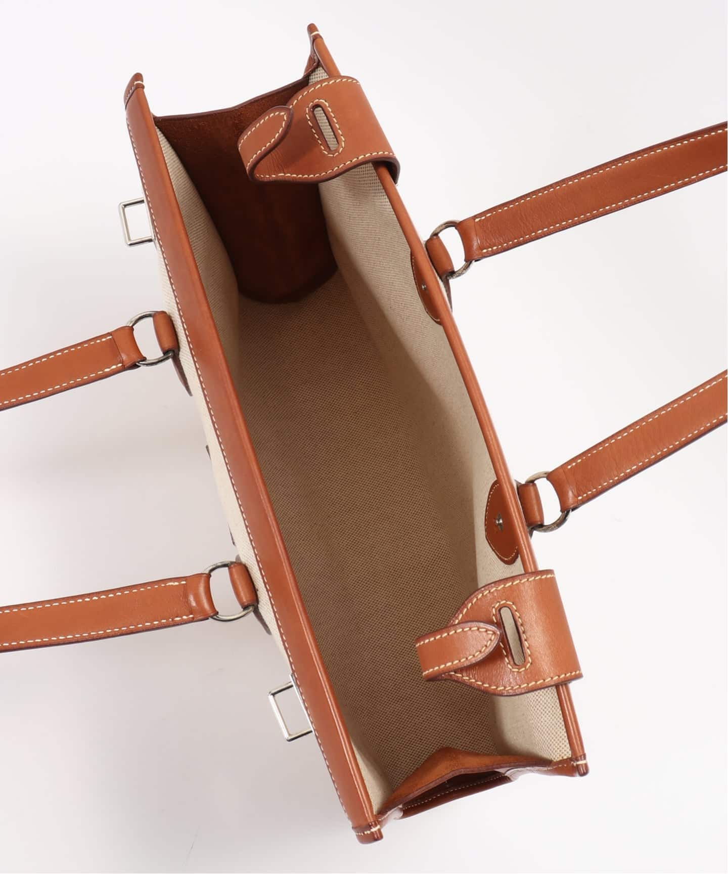 VINTAGE HERMES / エルメス カバ35 トワルアッシュ（トートバッグ