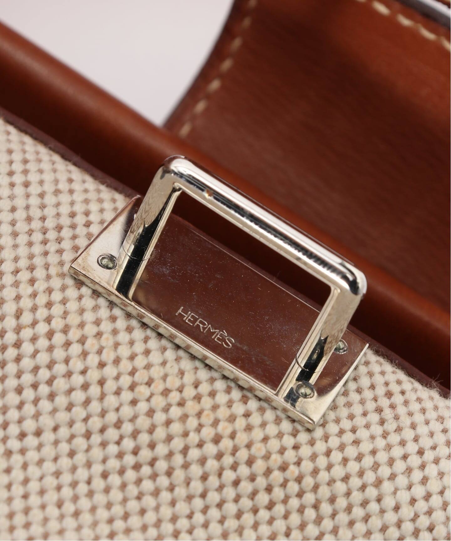 VINTAGE HERMES / エルメス カバ35 トワルアッシュ（トートバッグ