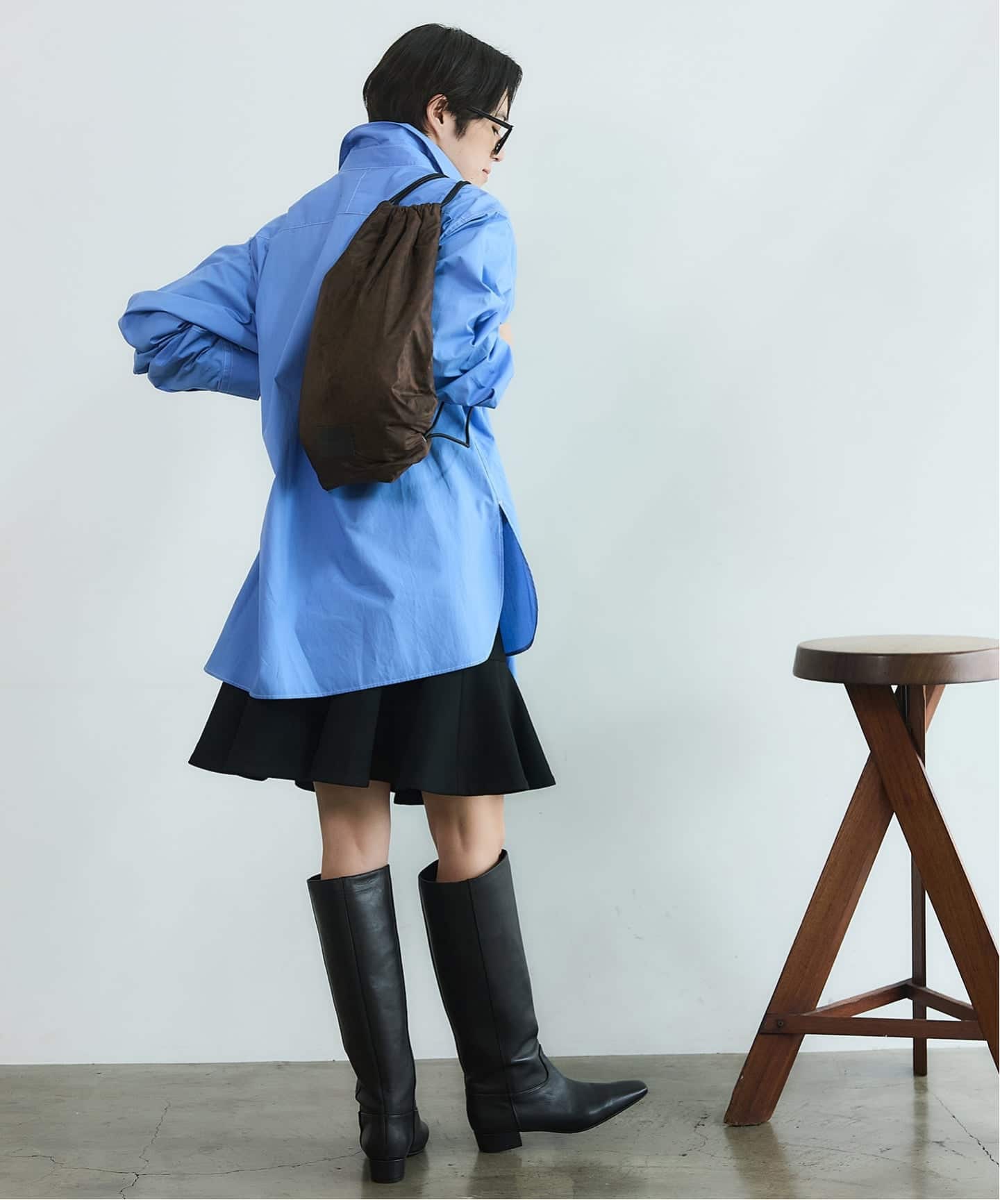 BLACK レオパードナップサック（バックパック／リュック）｜IENA