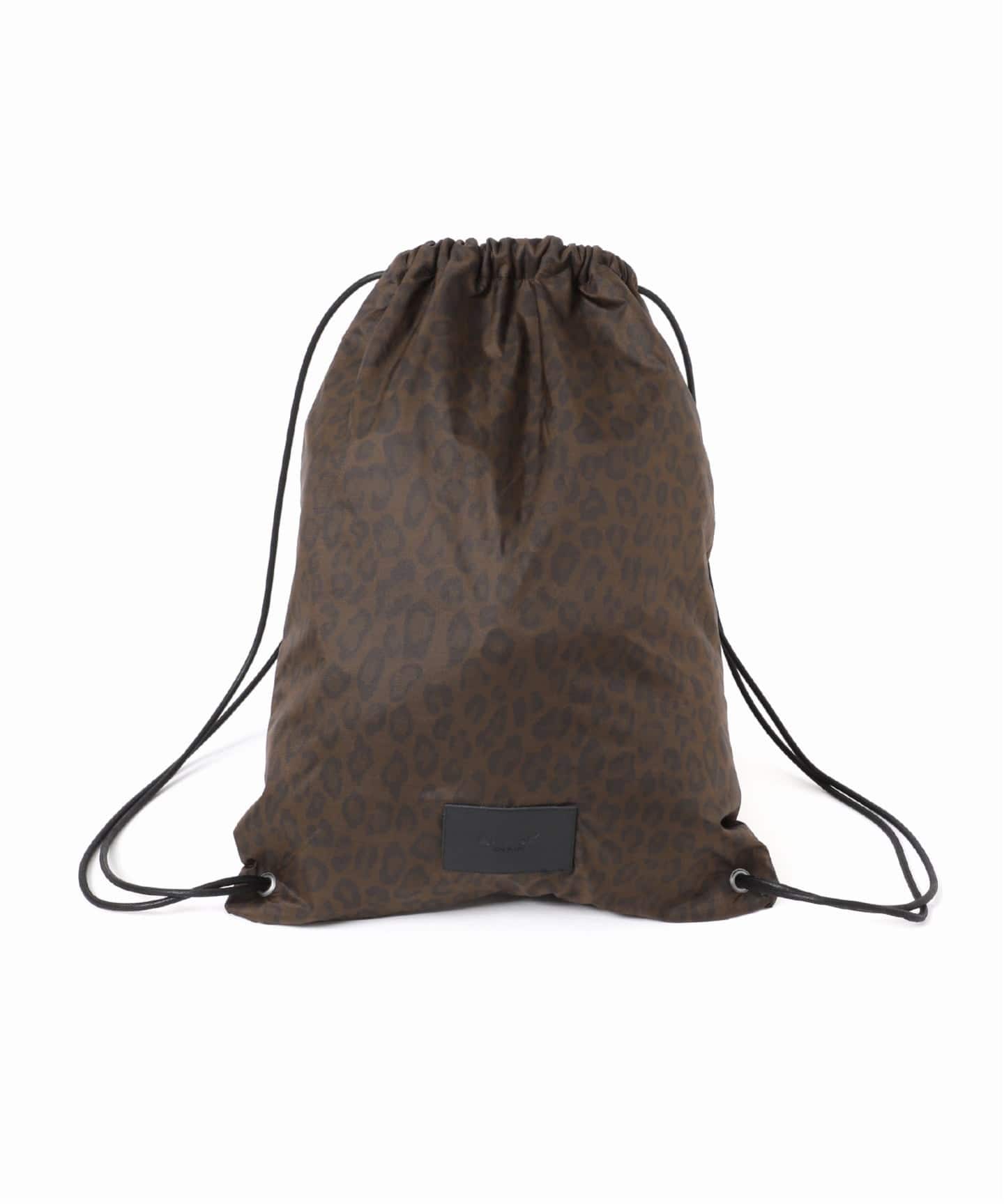 予約》BLACK レオパードナップサック（バックパック／リュック