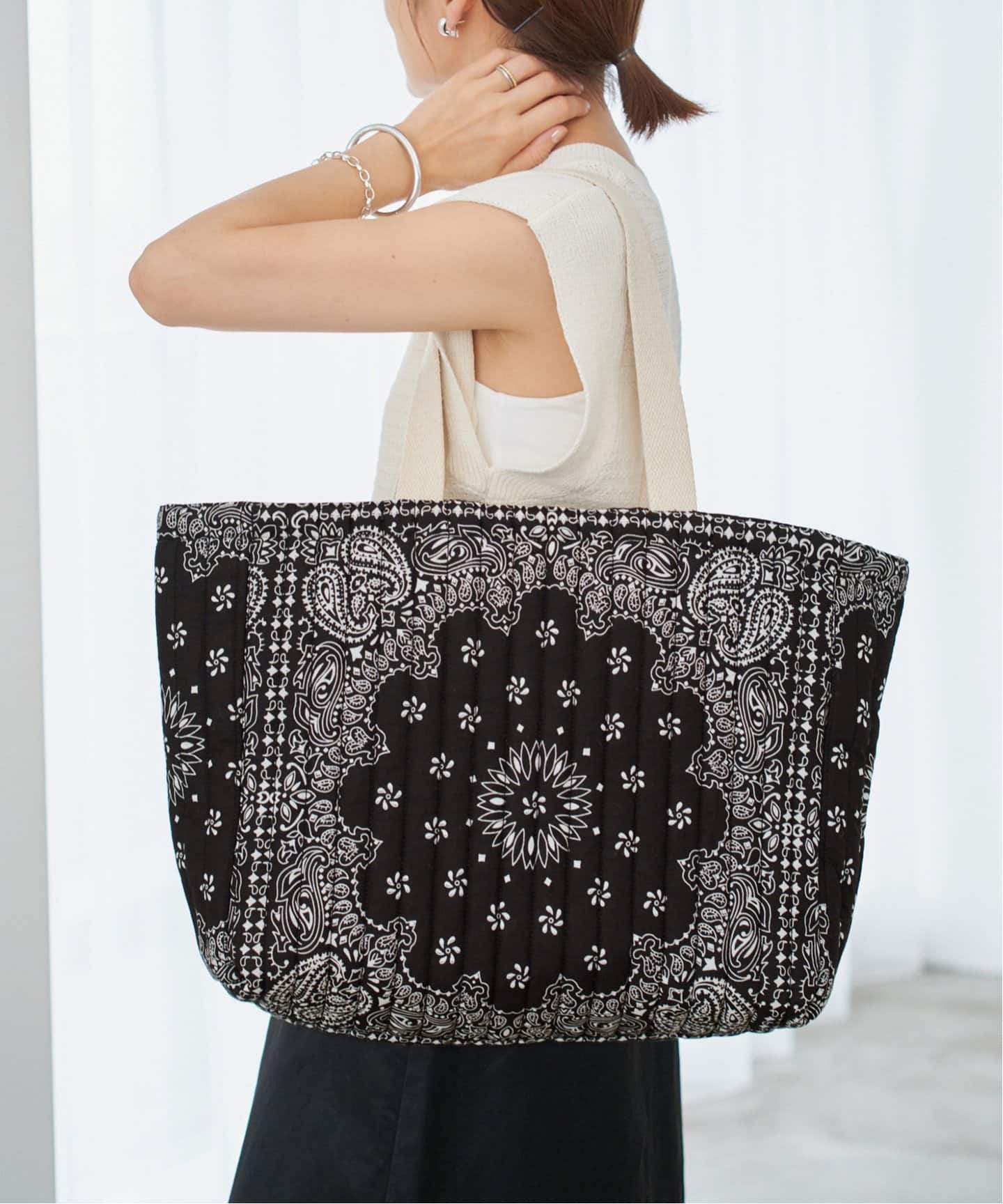 予約》MALUS/マリュス BANDANA QUILTING BIG BAG トートバッグ