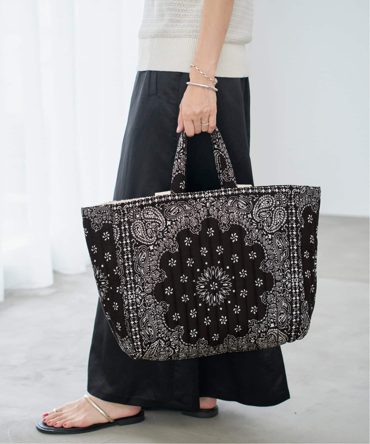 予約》MALUS/マリュス BANDANA QUILTING BIG BAG トートバッグ