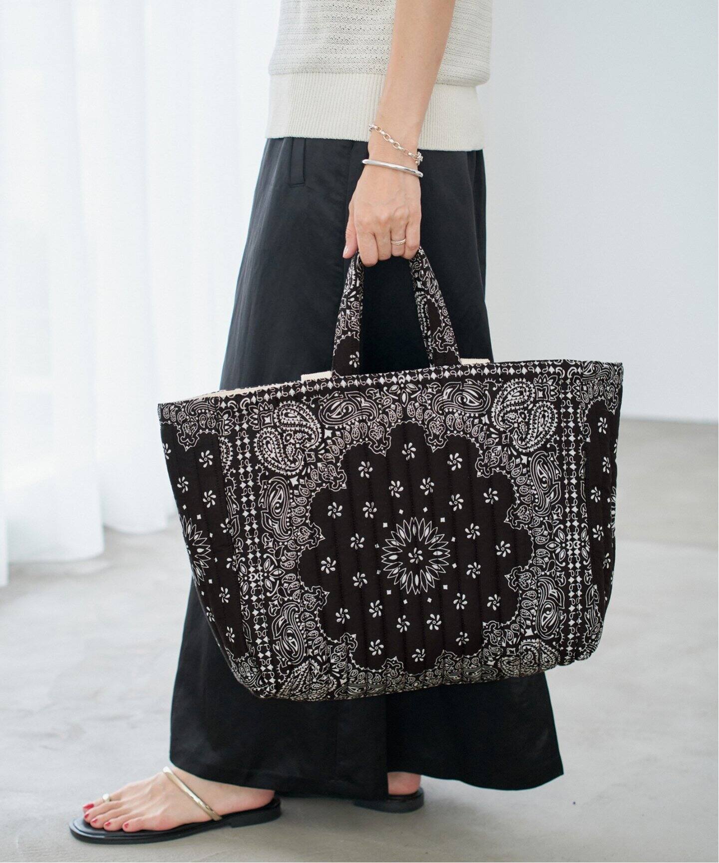 MALUS/マリュス BANDANA QUILTING BIG BAG トートバッグ（トートバッグ 