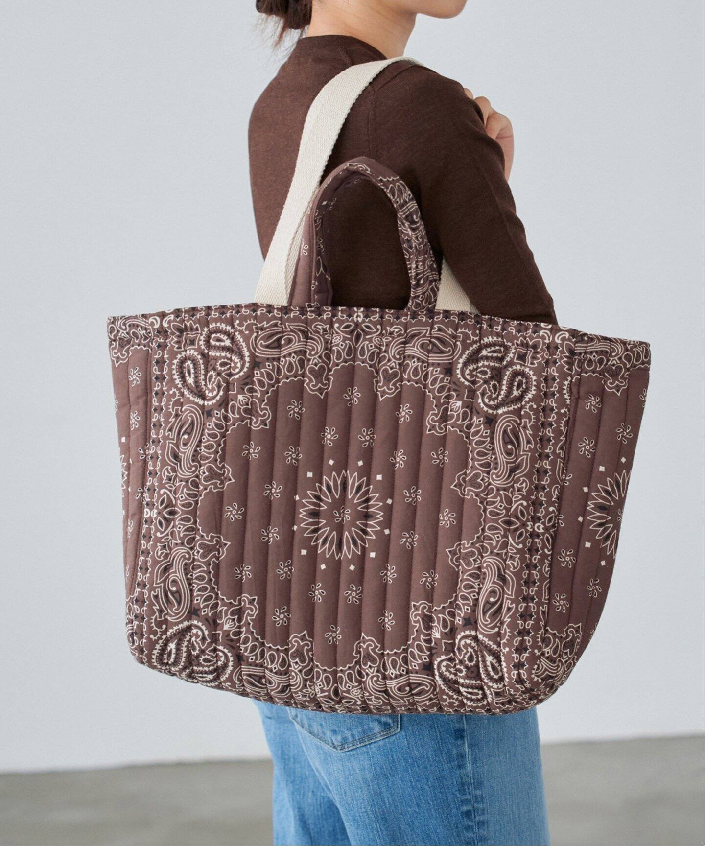 MALUS/マリュス BANDANA QUILTING BIG BAG トートバッグ（トートバッグ 