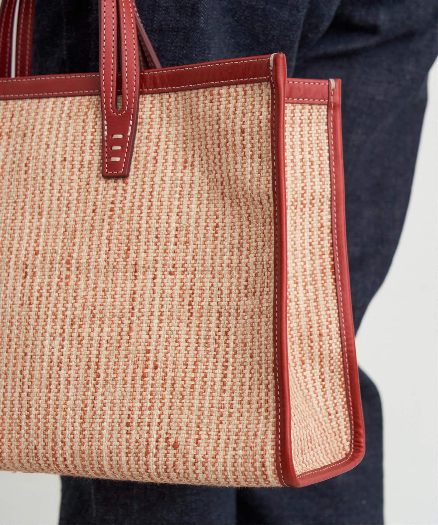 A VACATION/ア ヴァケーション BREAD M SUMAC STRIPE トートバッグ