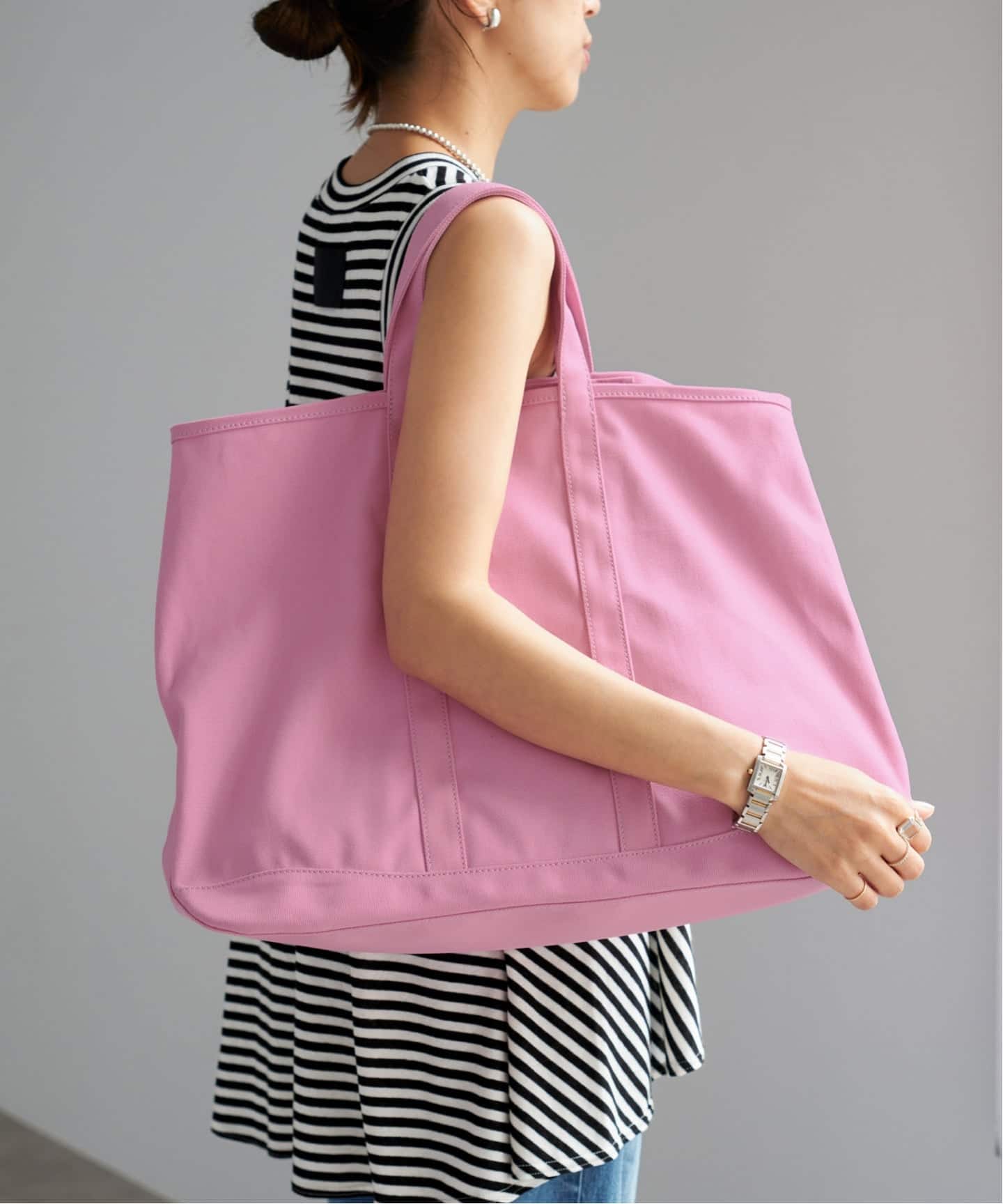 ずっと真夜中でいいのに。 エコーボヤージュロンT あずきピンク Lサイズ J.B.ATTIRE/ジェービーアタイア NEW YORK BAG JBX2550（トートバッグ