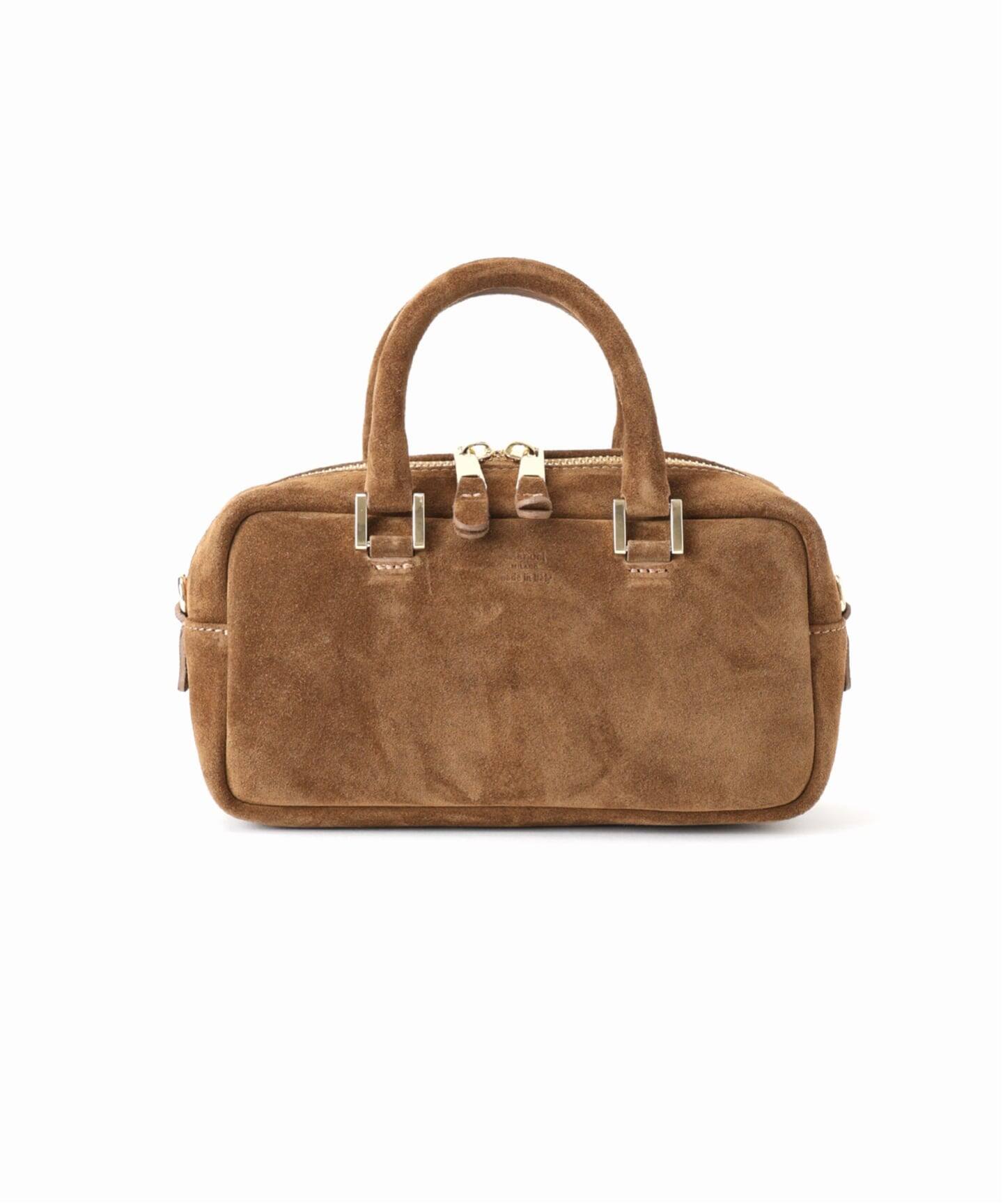 マニュエルミラノ　キャメル　ボストンバッグ Manuel MILANO/マニュエルミラノ BOSTON MINI ミニボストン