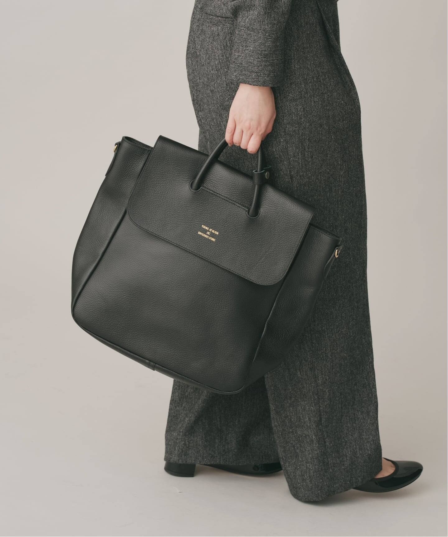 YOUNG&OLSEN/ヤングアンドオルセン EMBOSSED LEATHER TOTE M（トート 