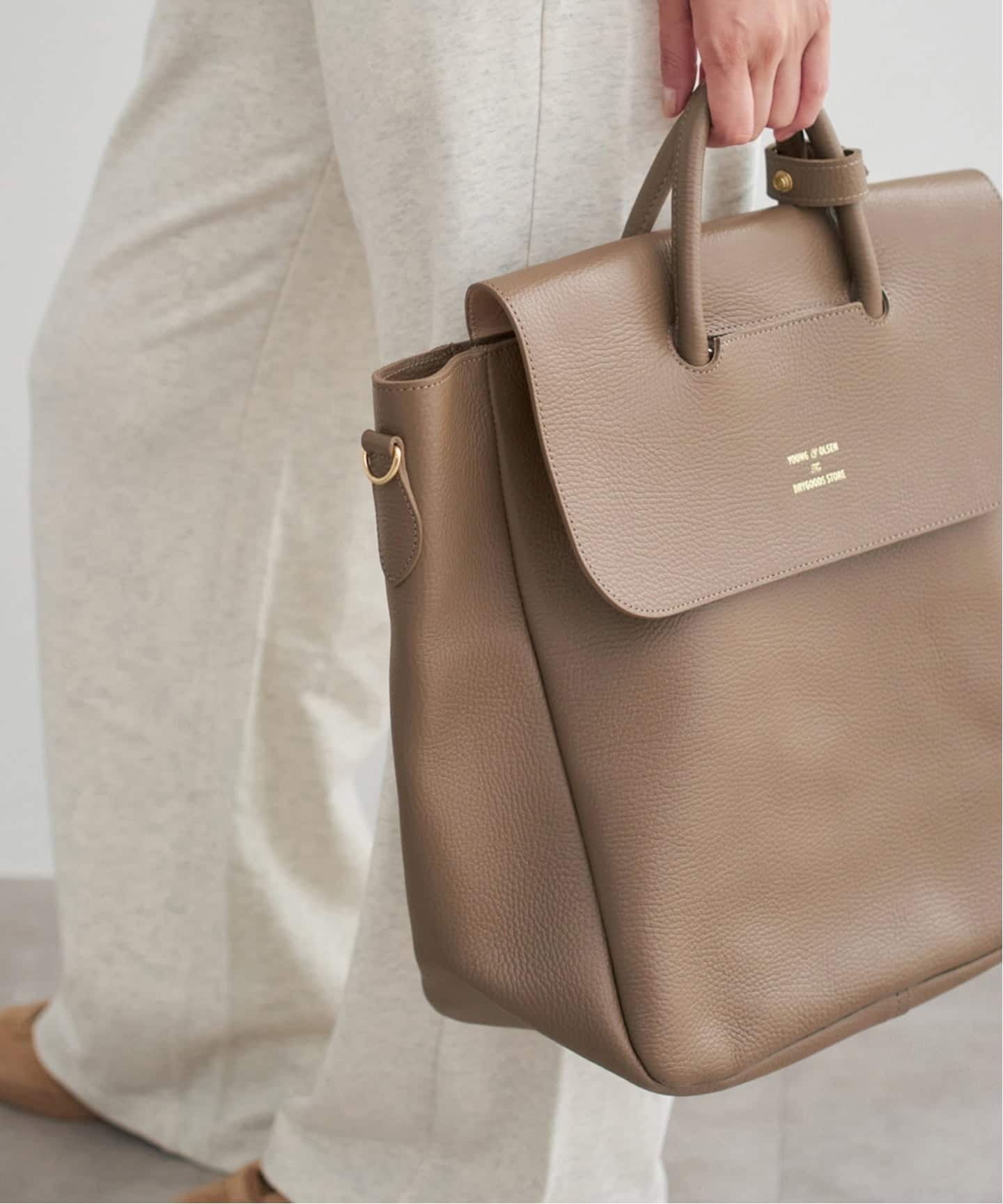 予約》YOUNG&OLSEN/ヤングアンドオルセン EMBOSSED LEATHER TOTE