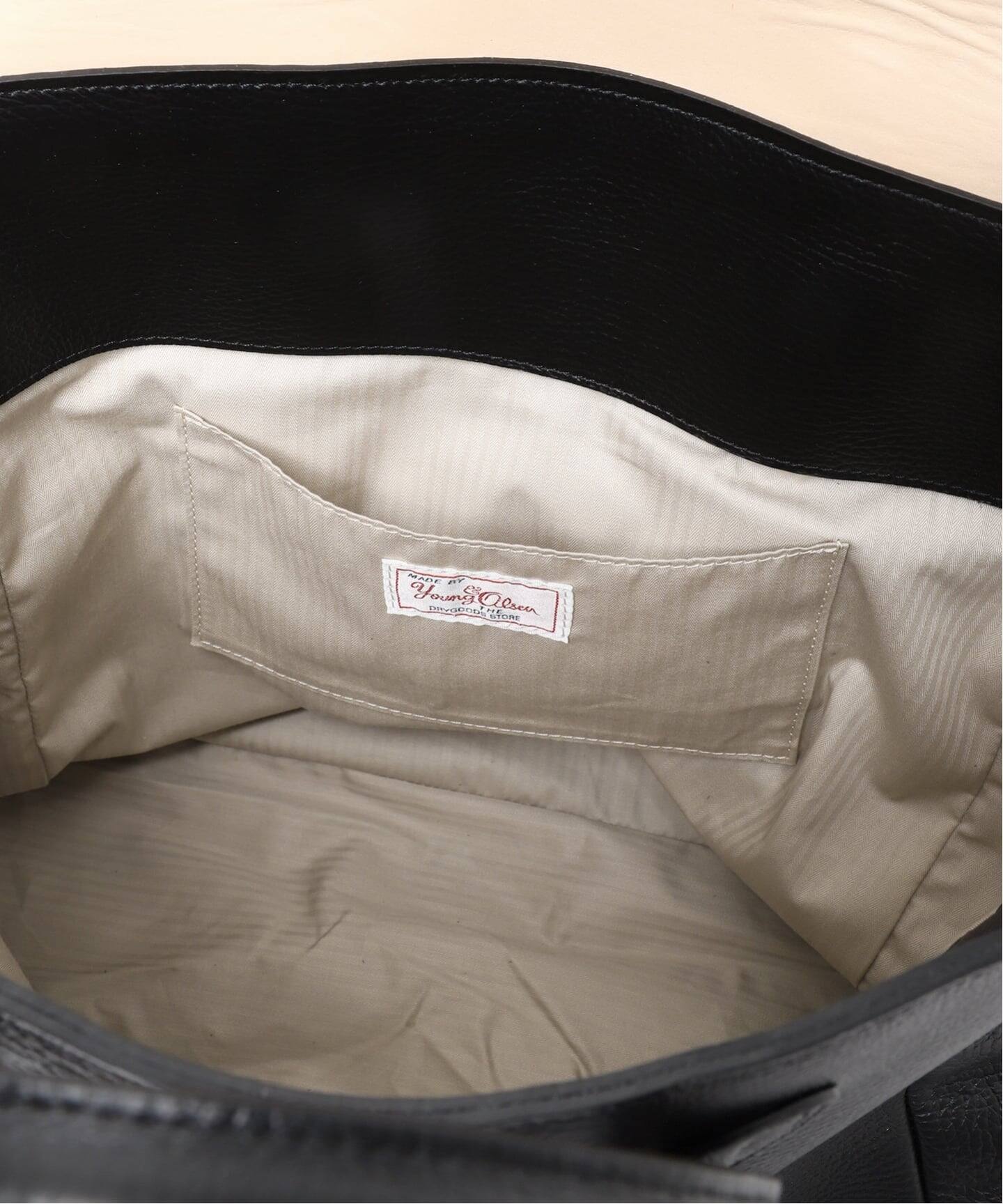 YOUNG&OLSEN/ヤングアンドオルセン EMBOSSED LEATHER TOTE M