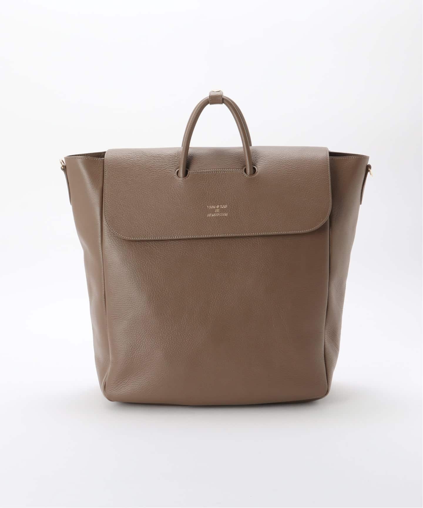 YOUNG&OLSEN/ヤングアンドオルセン EMBOSSED LEATHER TOTE L バッグ