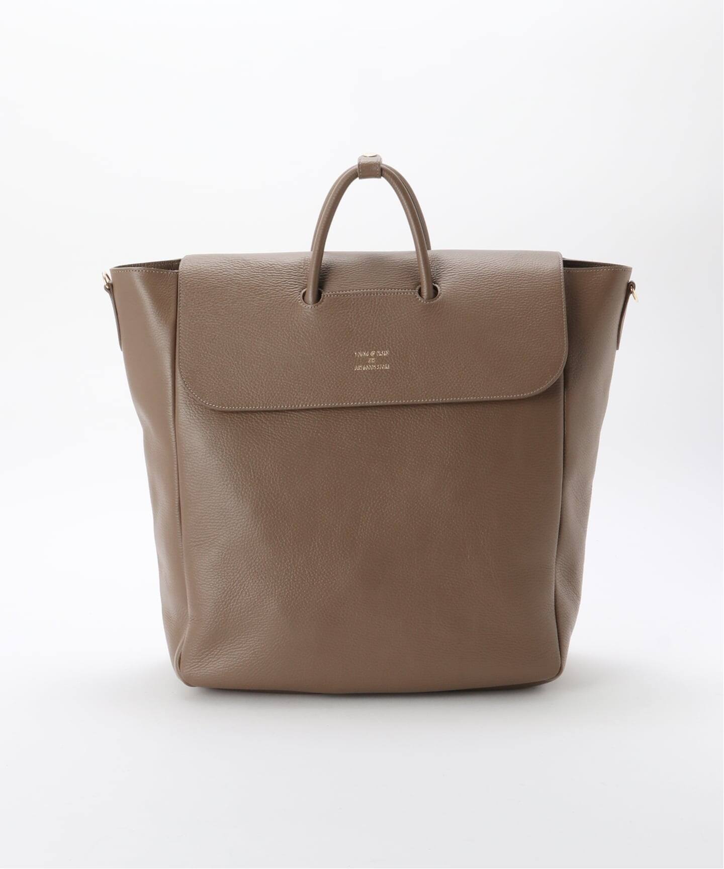 YOUNG&OLSEN/ヤングアンドオルセン EMBOSSED LEATHER TOTE L バッグ 