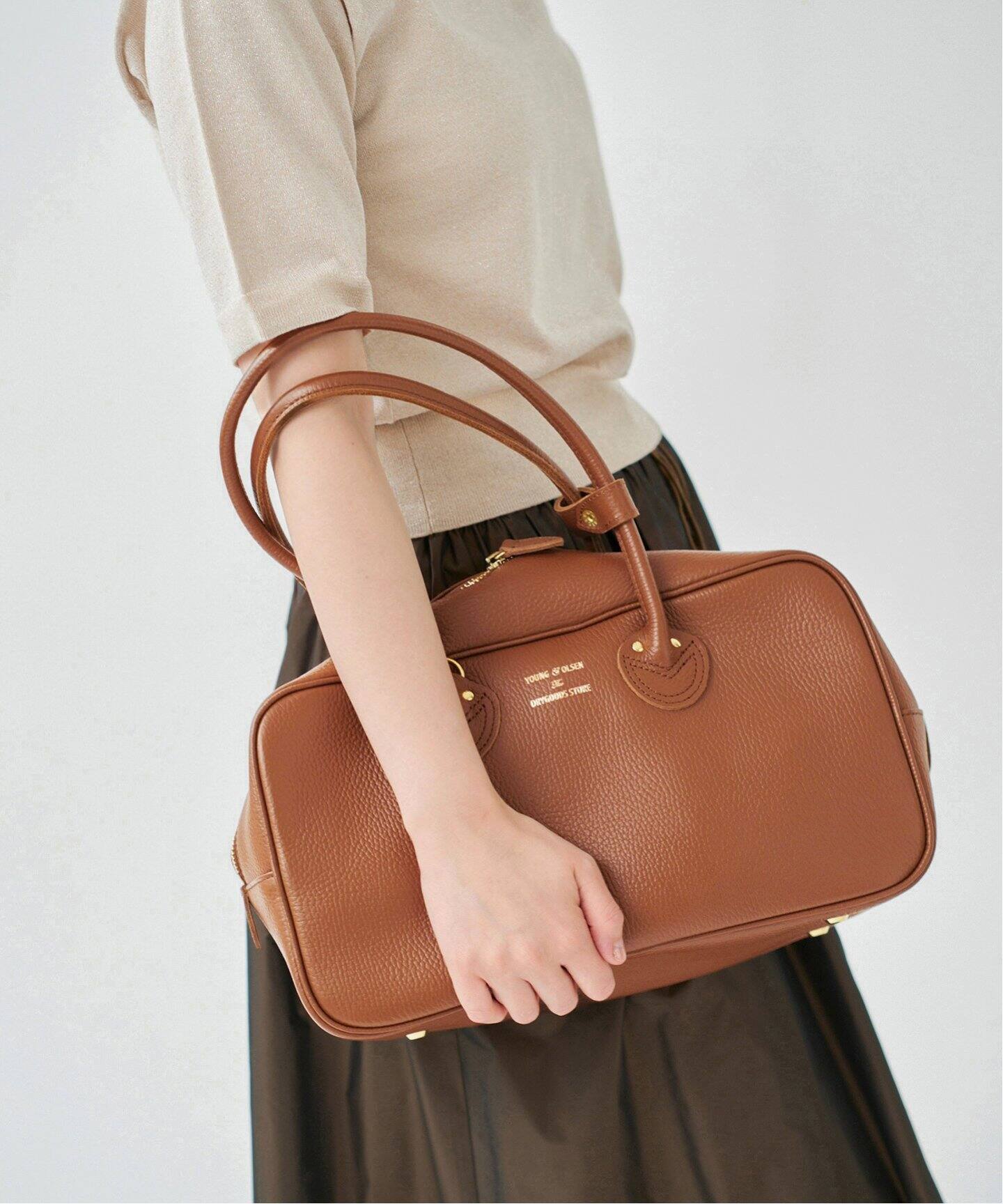 YOUNG&OLSEN/ヤングアンドオルセン EMBOSSED LEATHER M バッグ