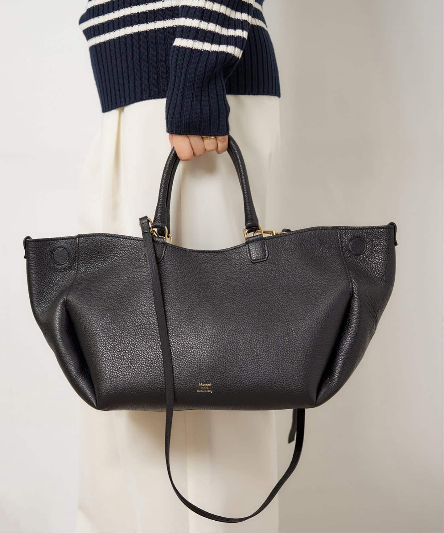 Manuel MILANO/マニュエルミラノ フォルムレザーMIDI BAG バッグ 6367