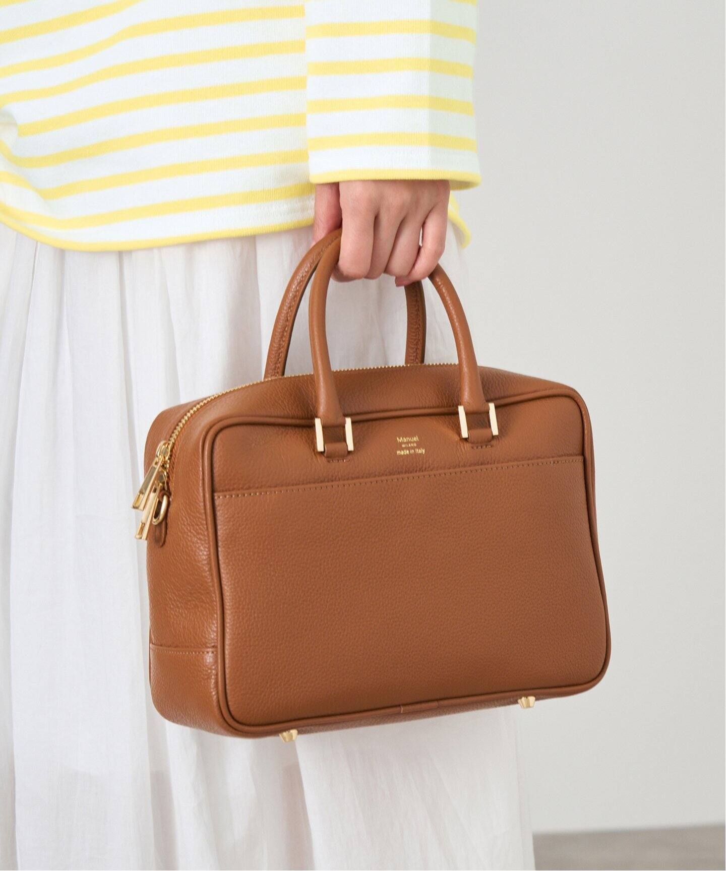 追加3》Manuel MILANO/マニュエルミラノ レザーバッグ（ハンドバッグ 