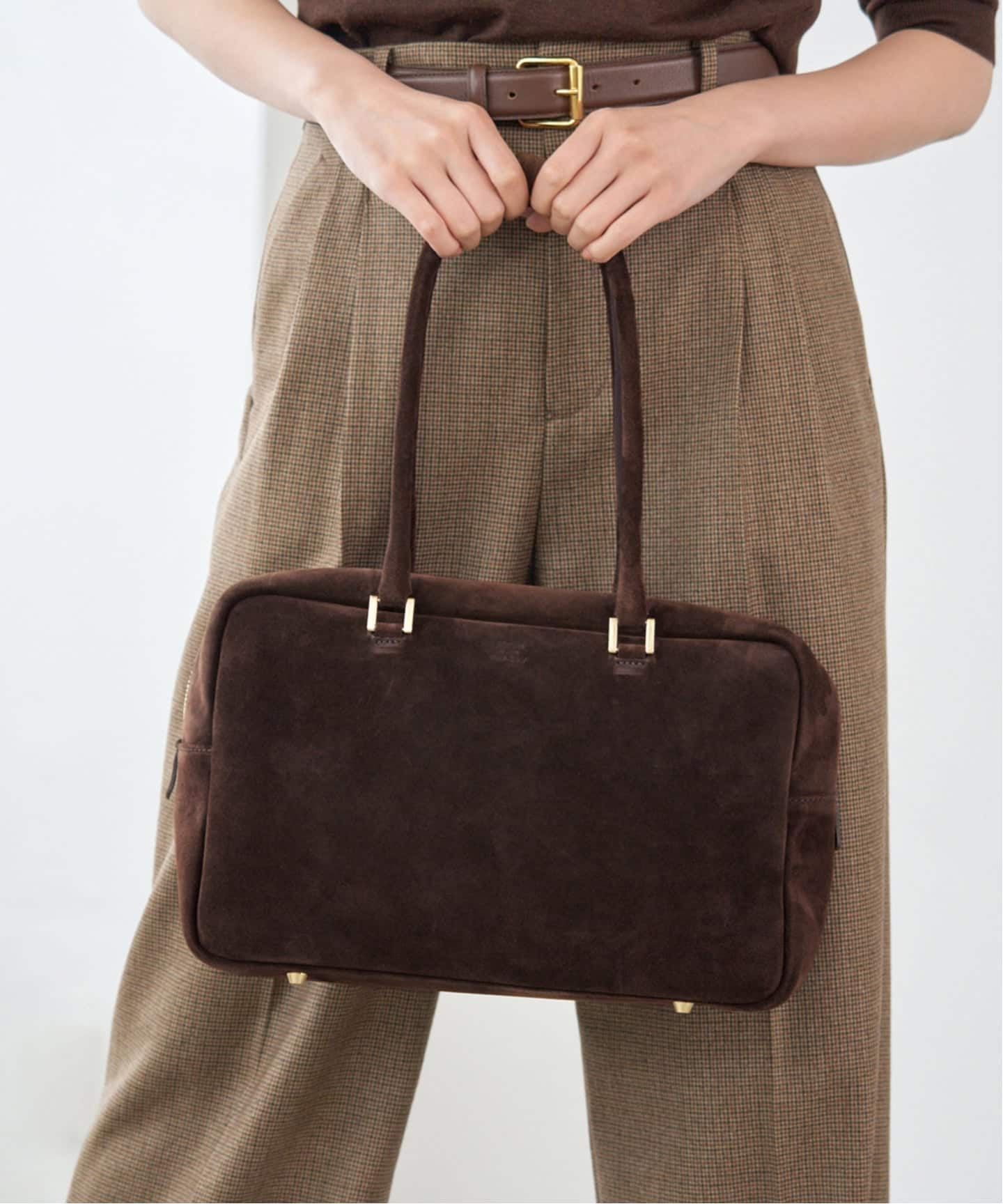 マニュエルミラノ スエードボストンバッグ イエナ 追加予約》Manuel MILANO/マニュエルミラノ SUEDE BOSTON