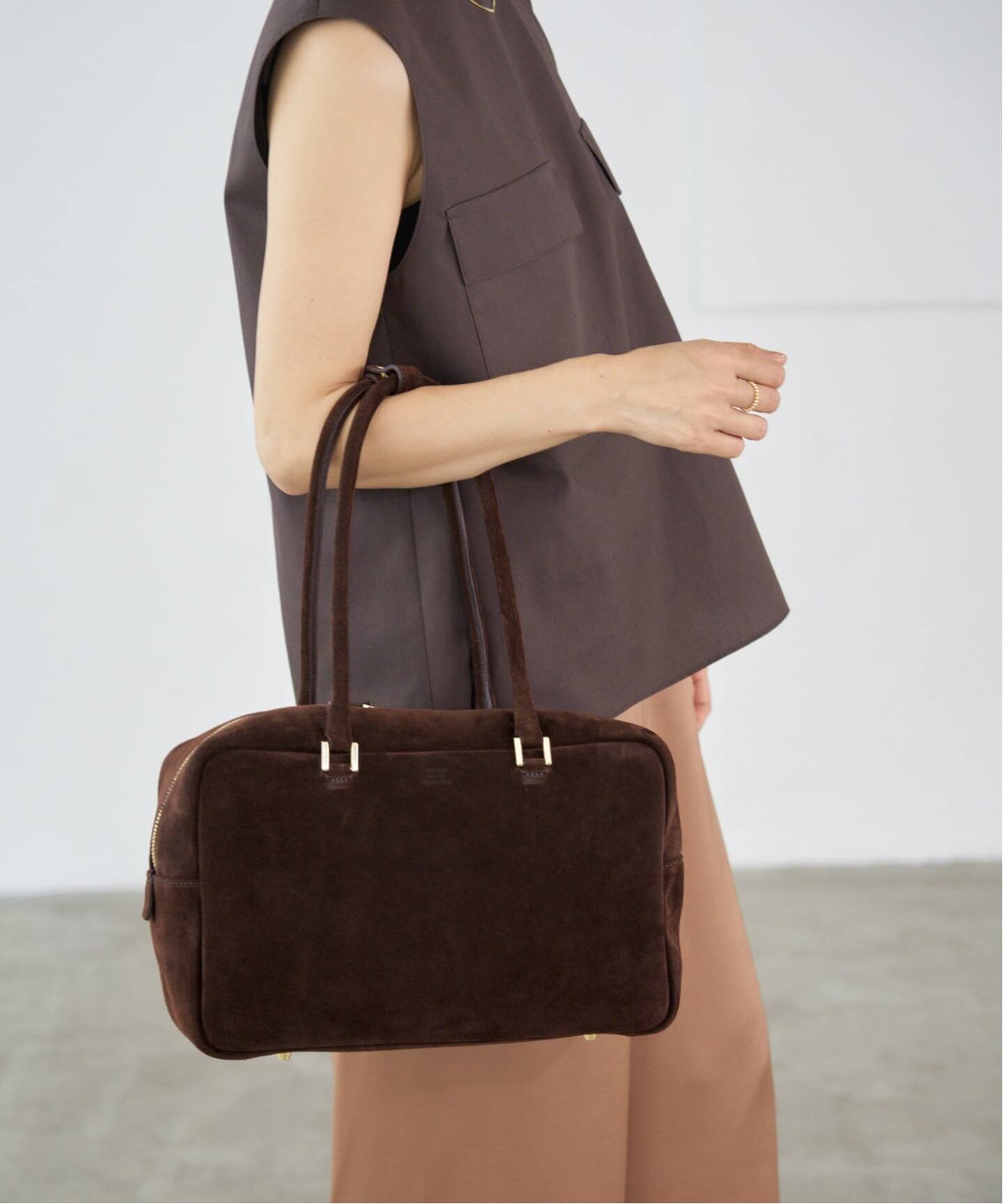 マニュエルミラノ スエードボストンバッグ イエナ 追加予約》Manuel MILANO/マニュエルミラノ SUEDE BOSTON