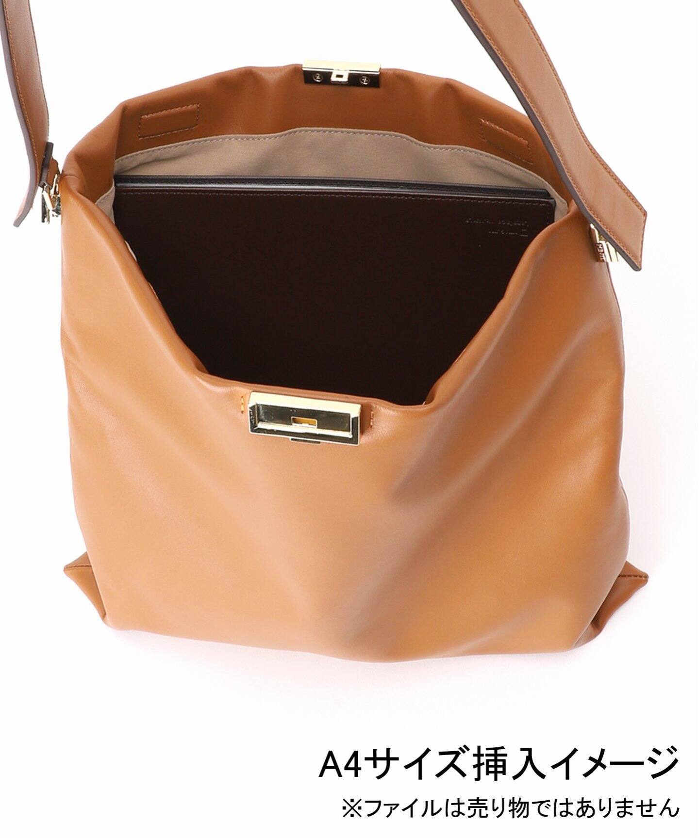 プンティ イエナ別注 グラフト L トート ショルダーバッグ レザー 茶 追加》PUNTI./プンティ GRAFT L TOTE トートバッグ（トートバッグ